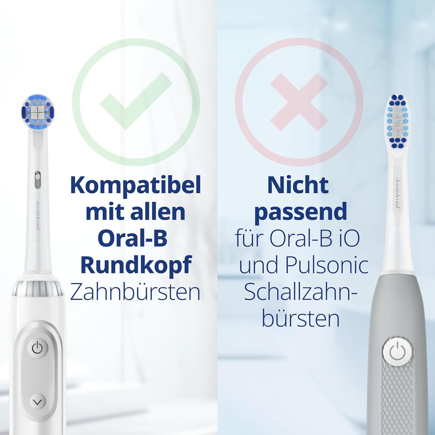Medium Aufsteckbürsten für Oral-B Rundköpfe rotierend