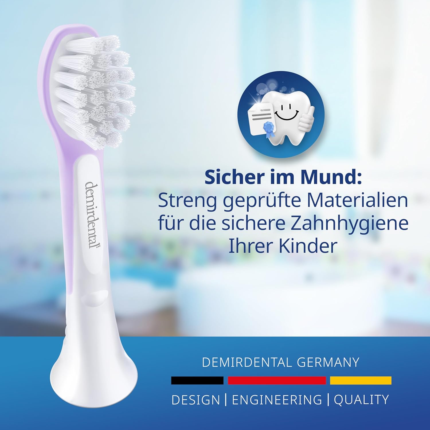 Testine di Ricambio per bambini per Philips Sonicare Kids | da 3 anni | Lilla | 3 pcs