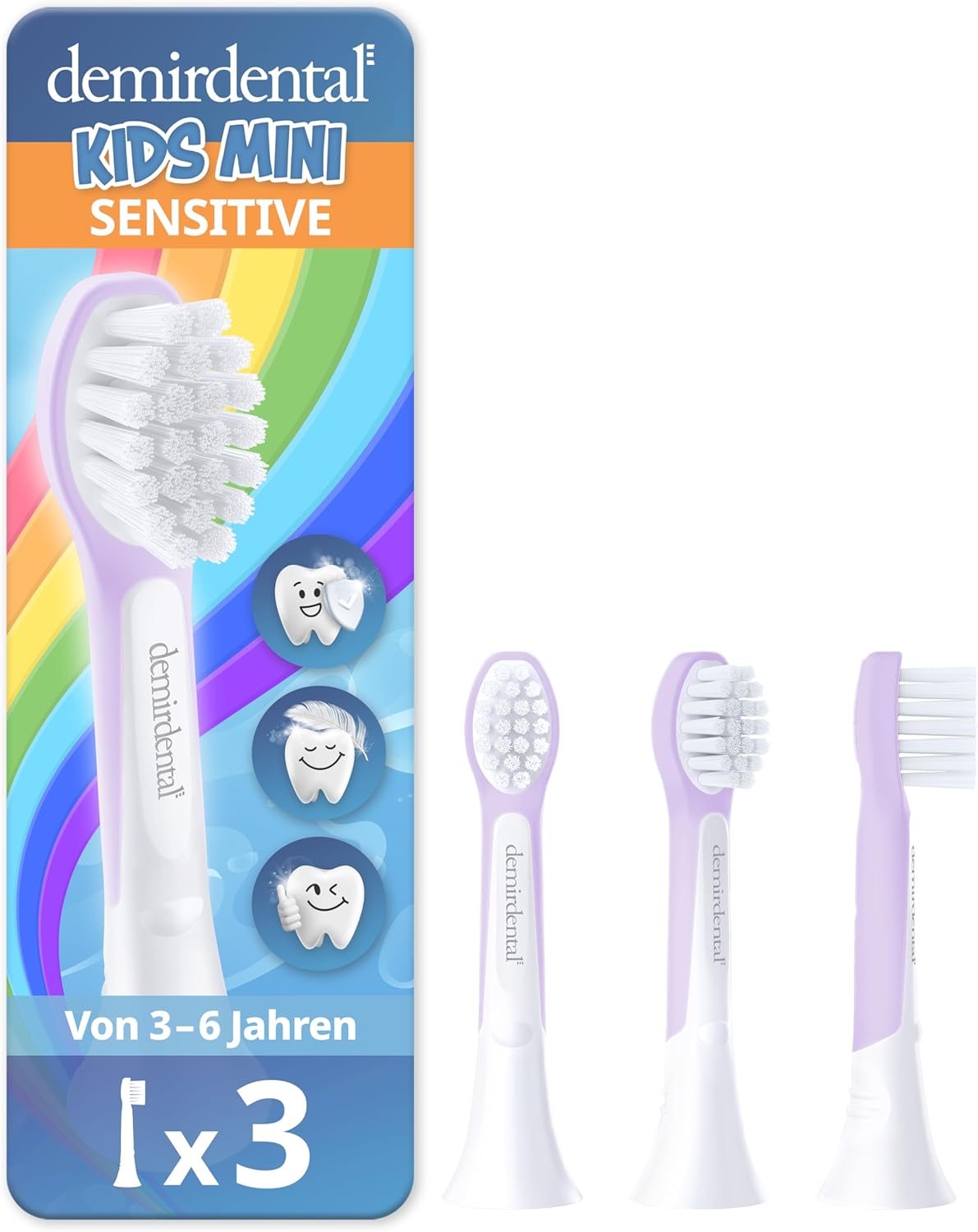 Testine di Ricambio per bambini per Philips Sonicare Kids | da 3 anni | Lilla | 3 pcs