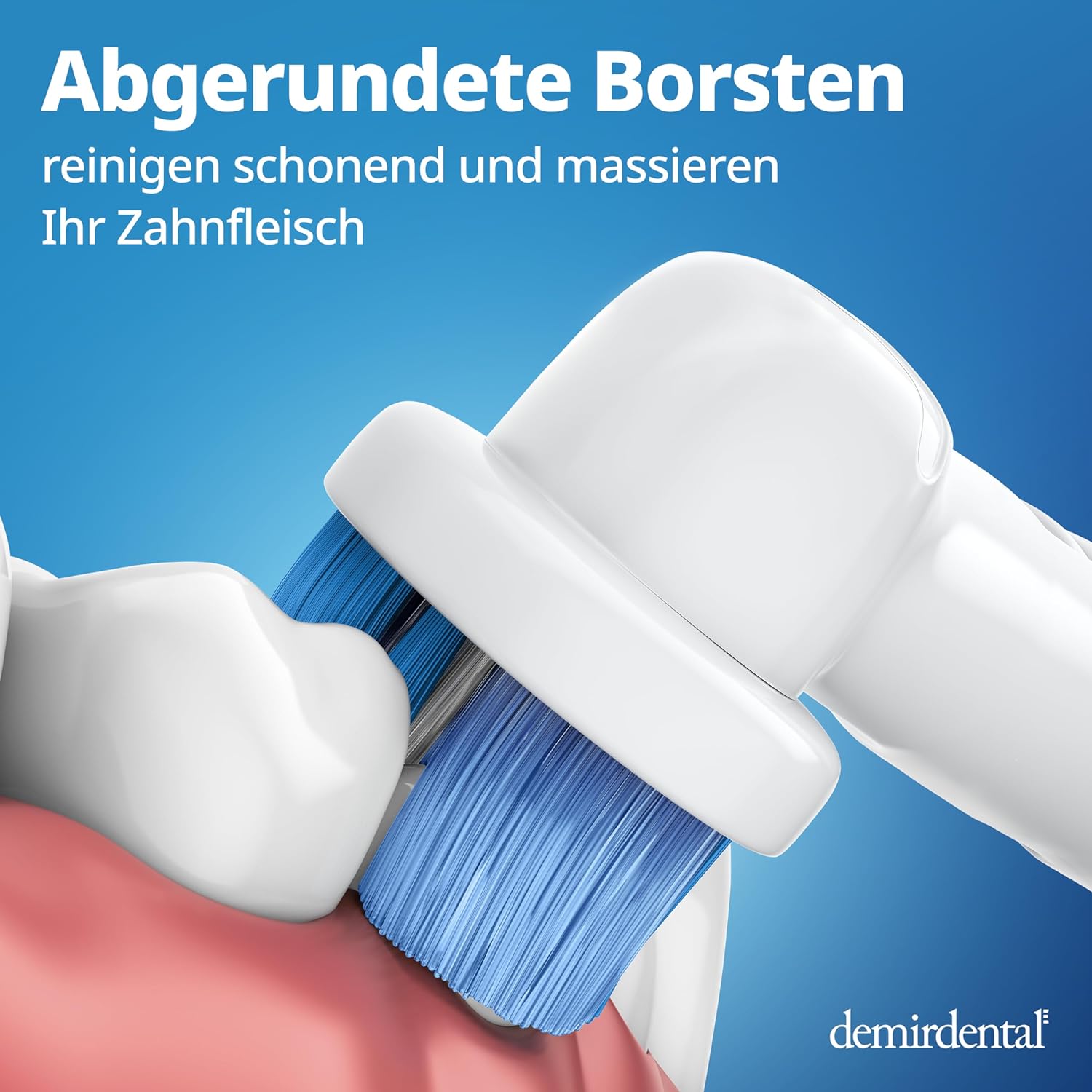 Medium Aufsteckbürsten für Oral-B Rundköpfe rotierend #farbe_weiß