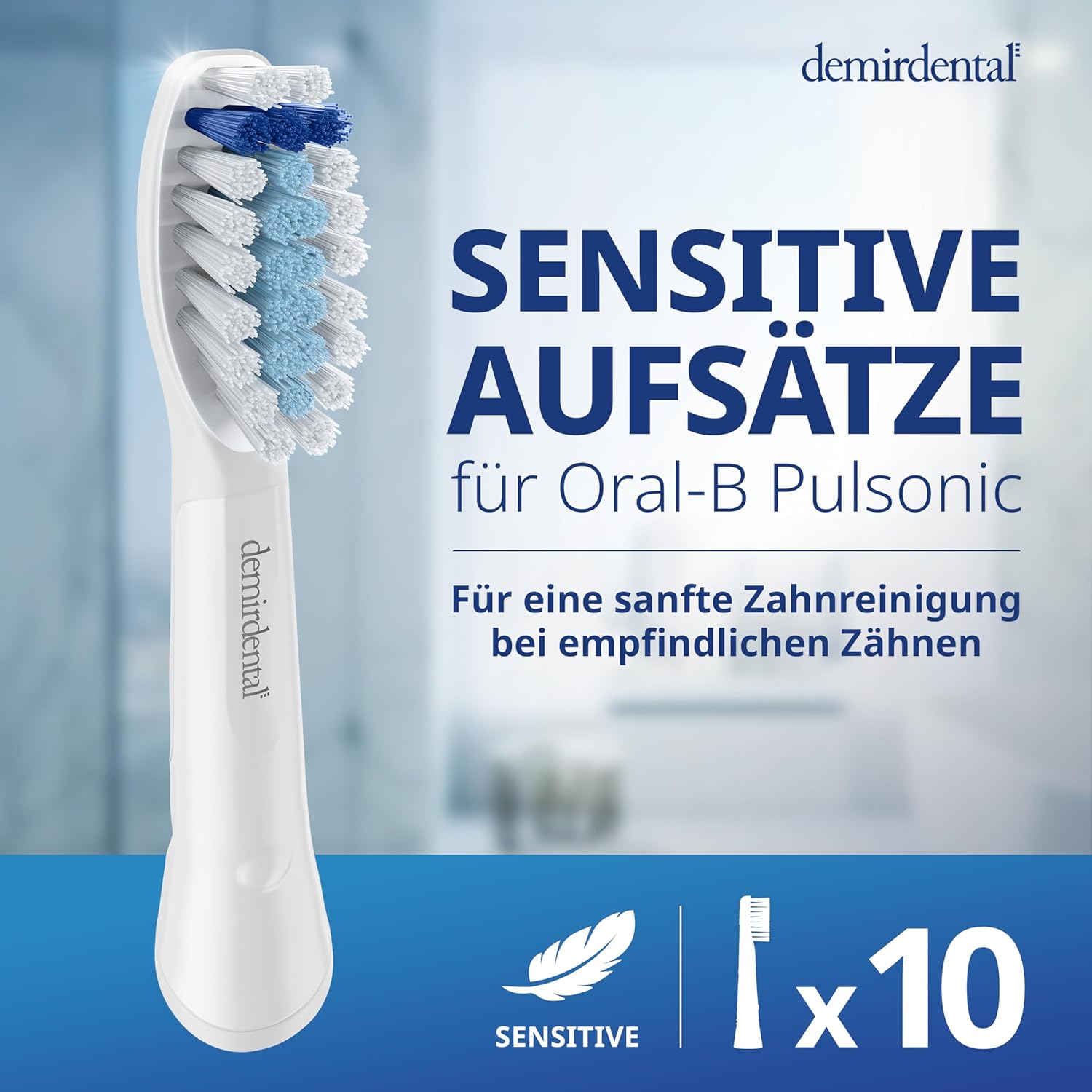 Sensitive Aufsteckbürsten für Oral-B Pulsonic & Oral B Pulsonic Slim | Luxe | Clean