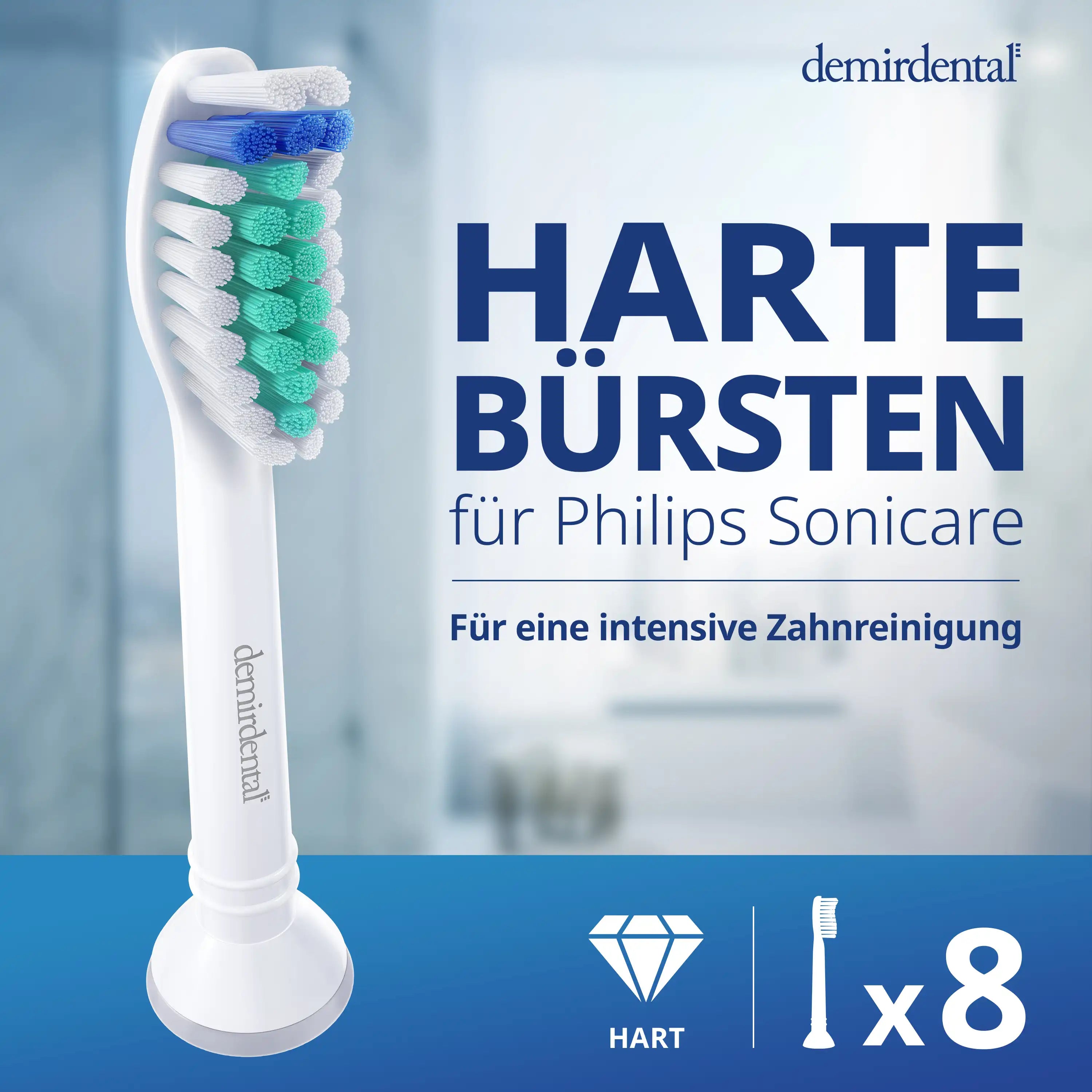 Harte Aufsteckbürsten für Philips Sonicare | Weiß