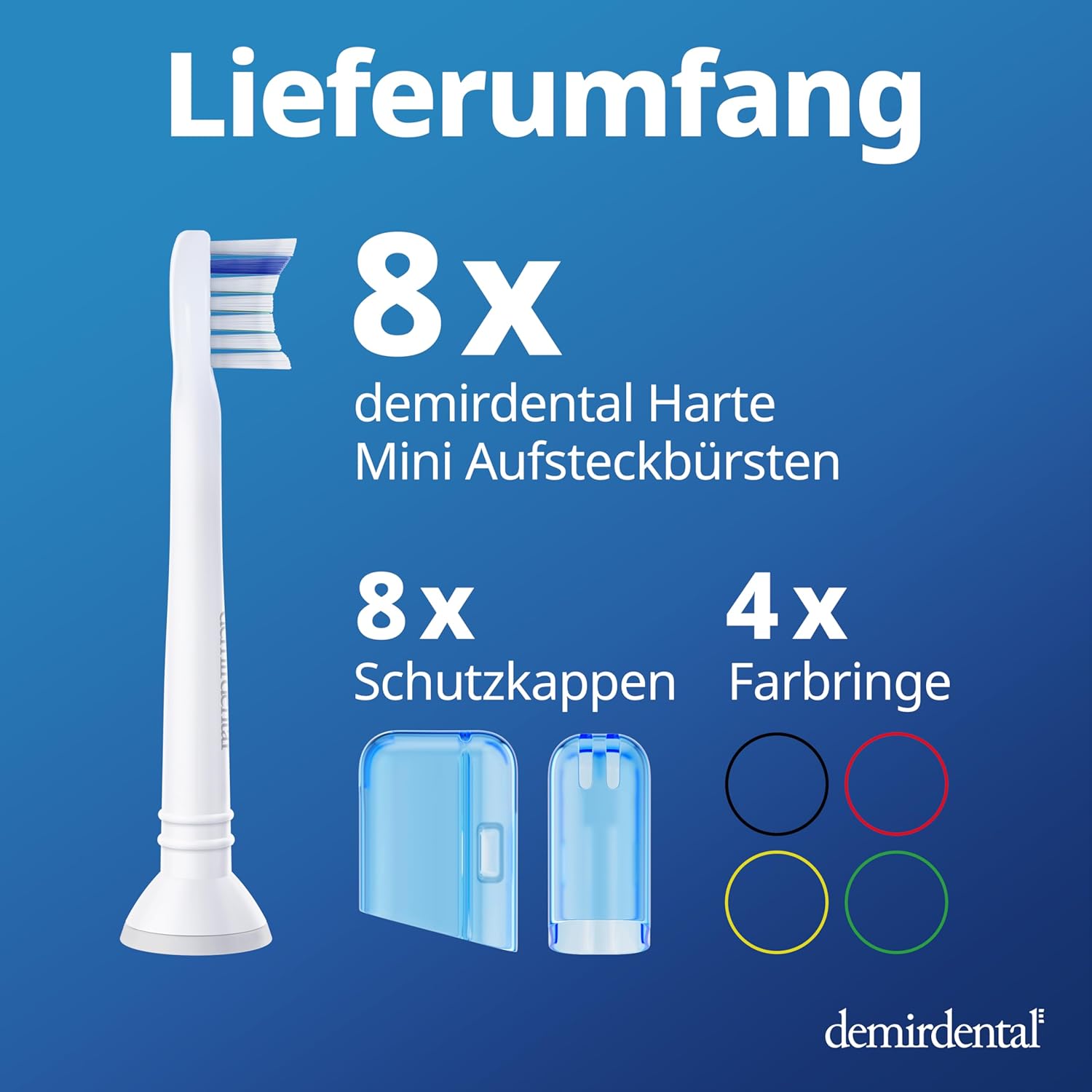 Harte Mini Aufsteckbürsten für Philips Sonicare | Weiß
