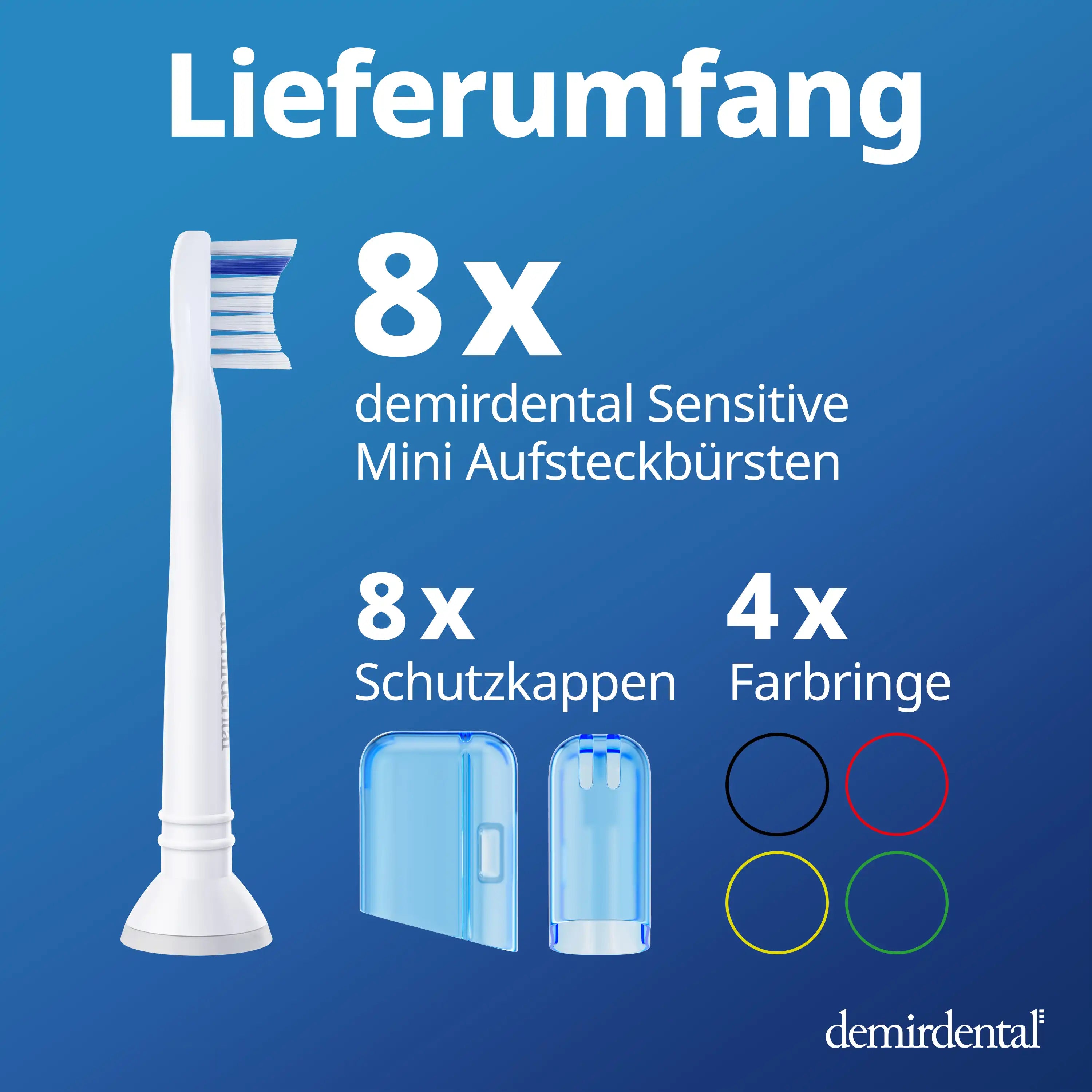 Mini Sensitive Aufsteckbürsten für Philips Sonicare | Weiß