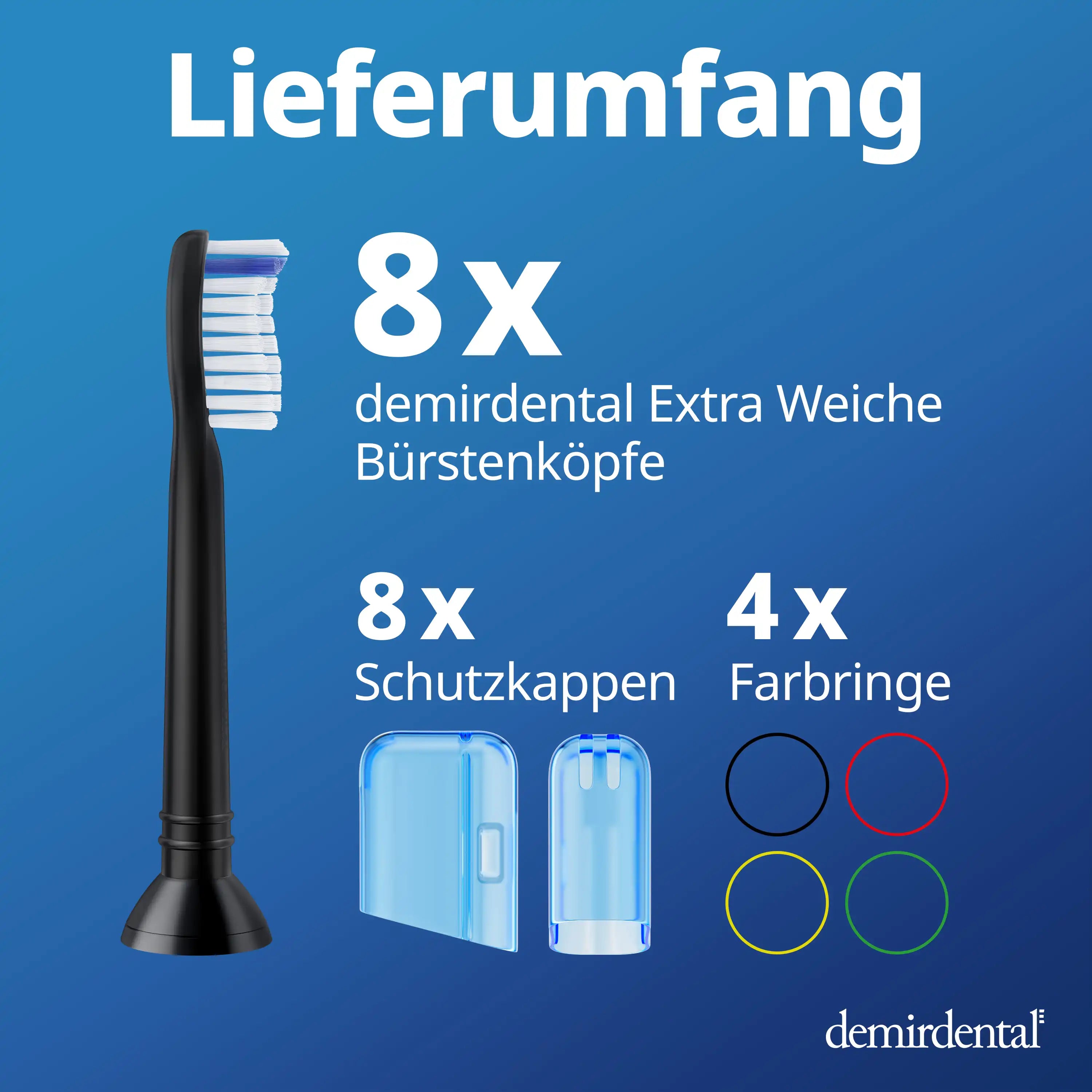 Extra Soft Aufsteckbürsten für Philips Sonicare | Schwarz
