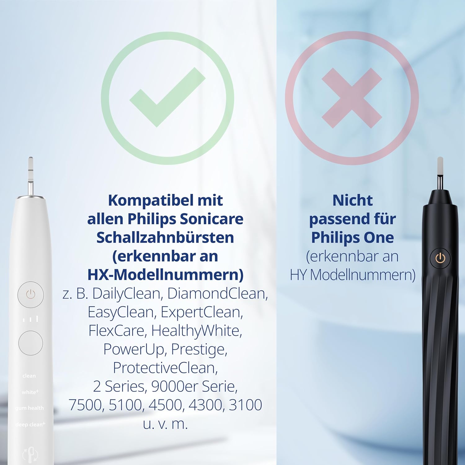 Harte Mini Aufsteckbürsten für Philips Sonicare | Schwarz