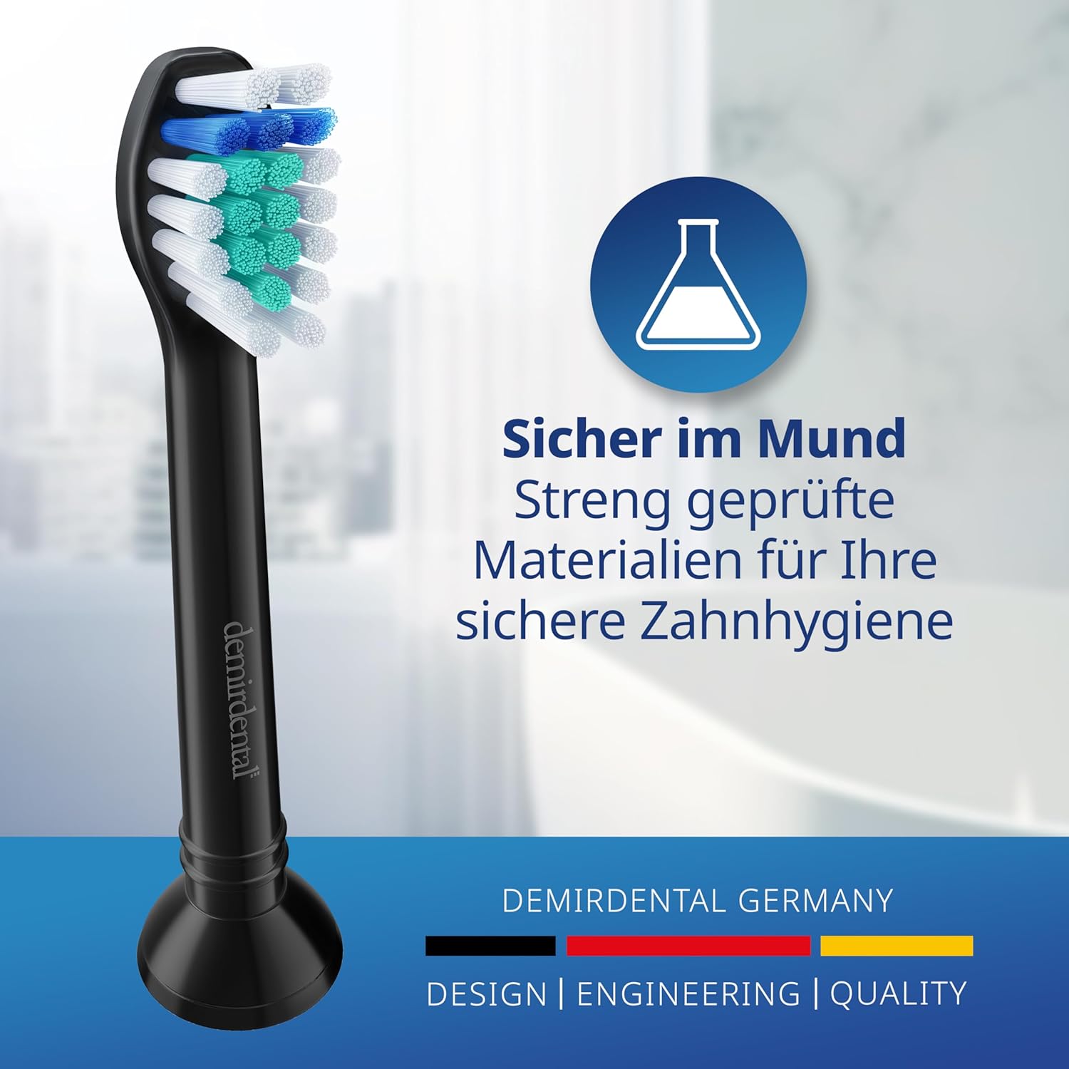 Harte Mini Aufsteckbürsten für Philips Sonicare | Schwarz