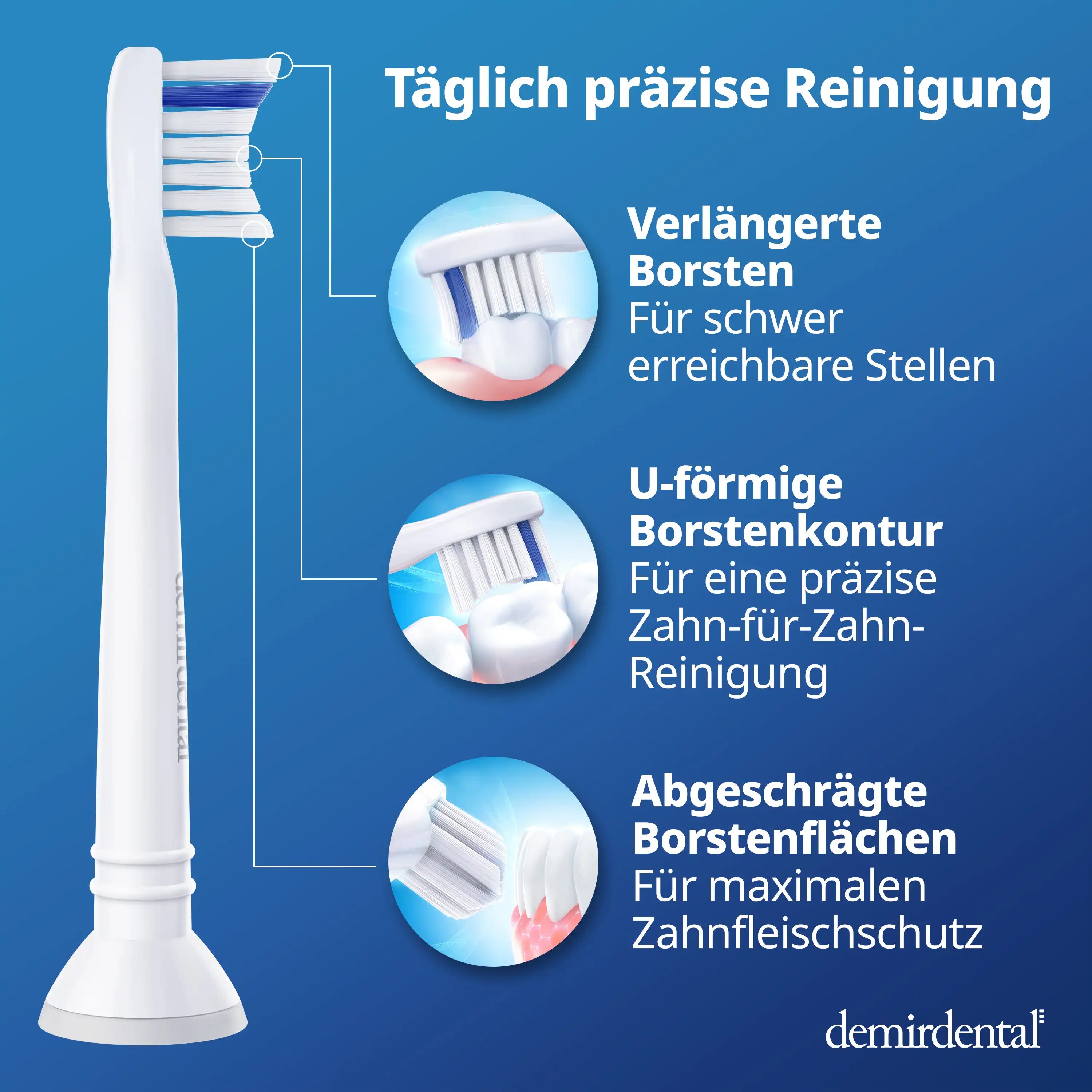 Mini Extra doux | Têtes de brosse de rechange pour Philips Sonicare | Blanc