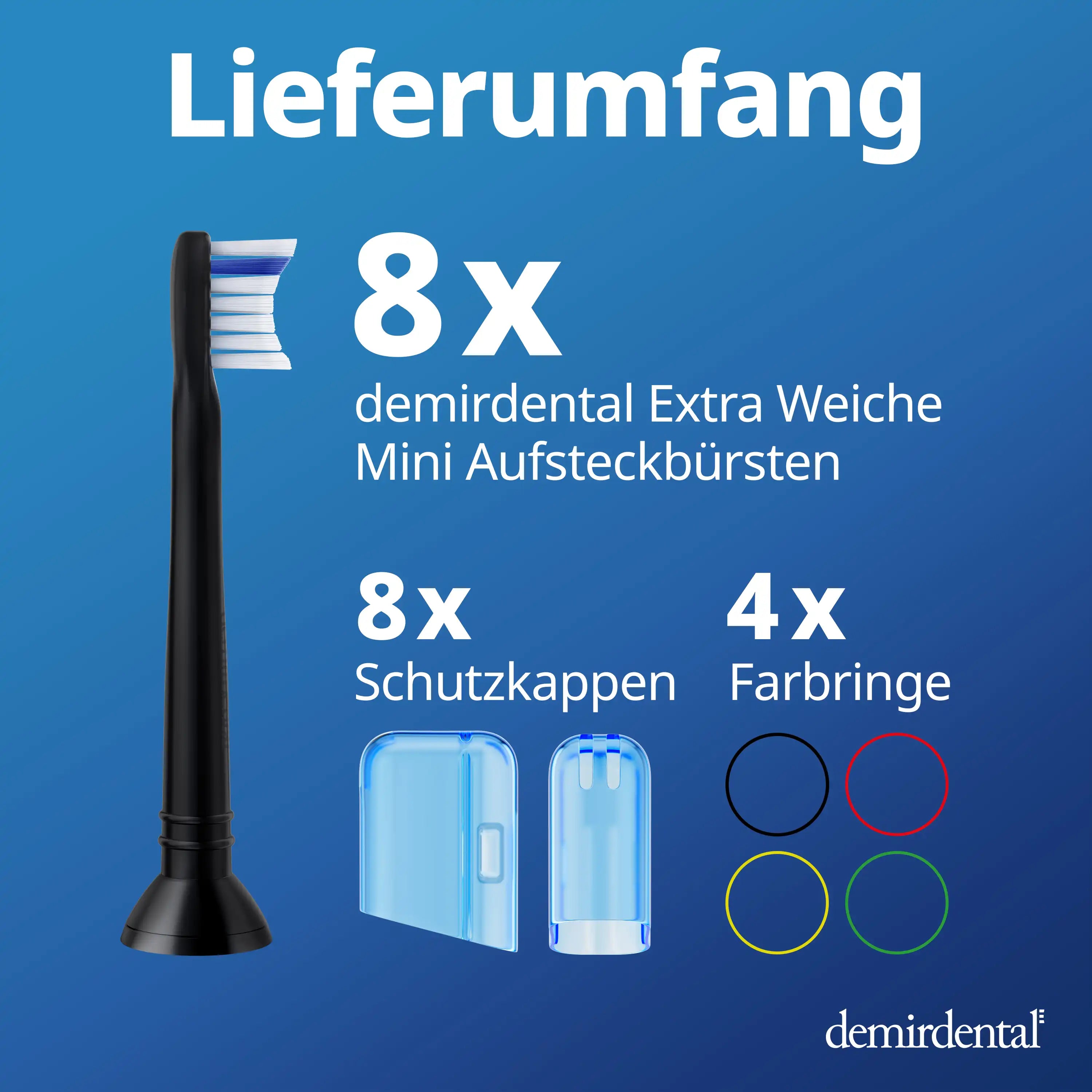 Mini Extra Soft Aufsteckbürsten für Philips Sonicare | Schwarz