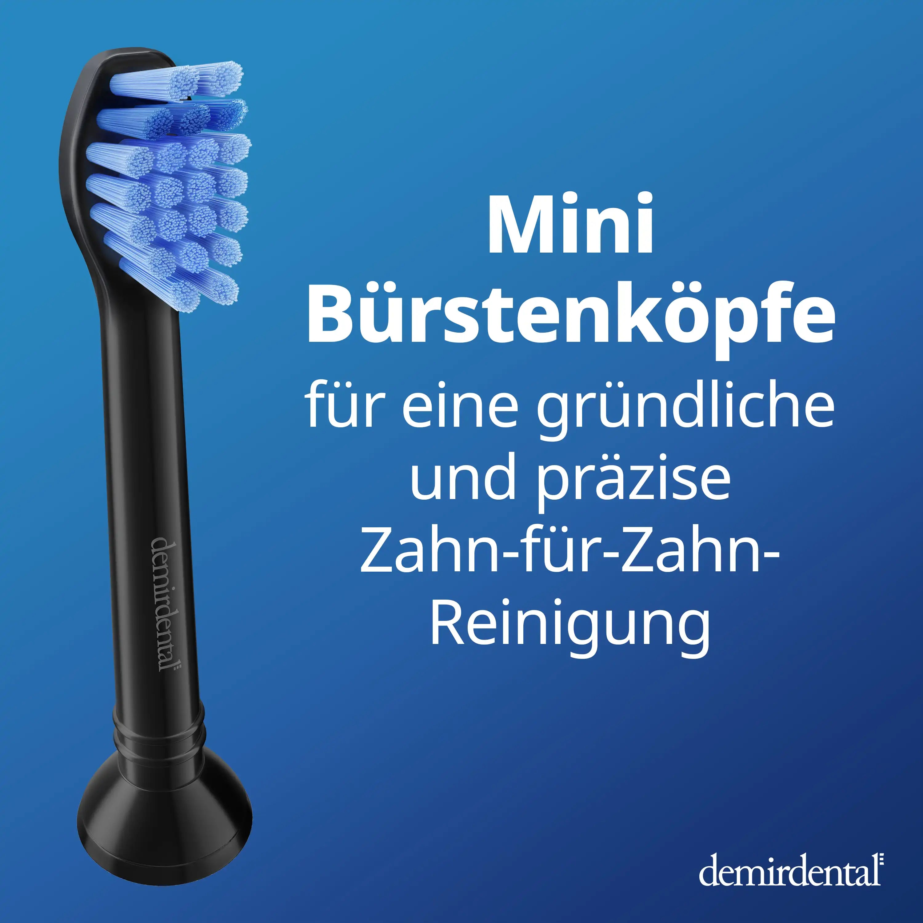 Mini Medium Aufsteckbürsten für Philips Sonicare Proresults | Schwarz