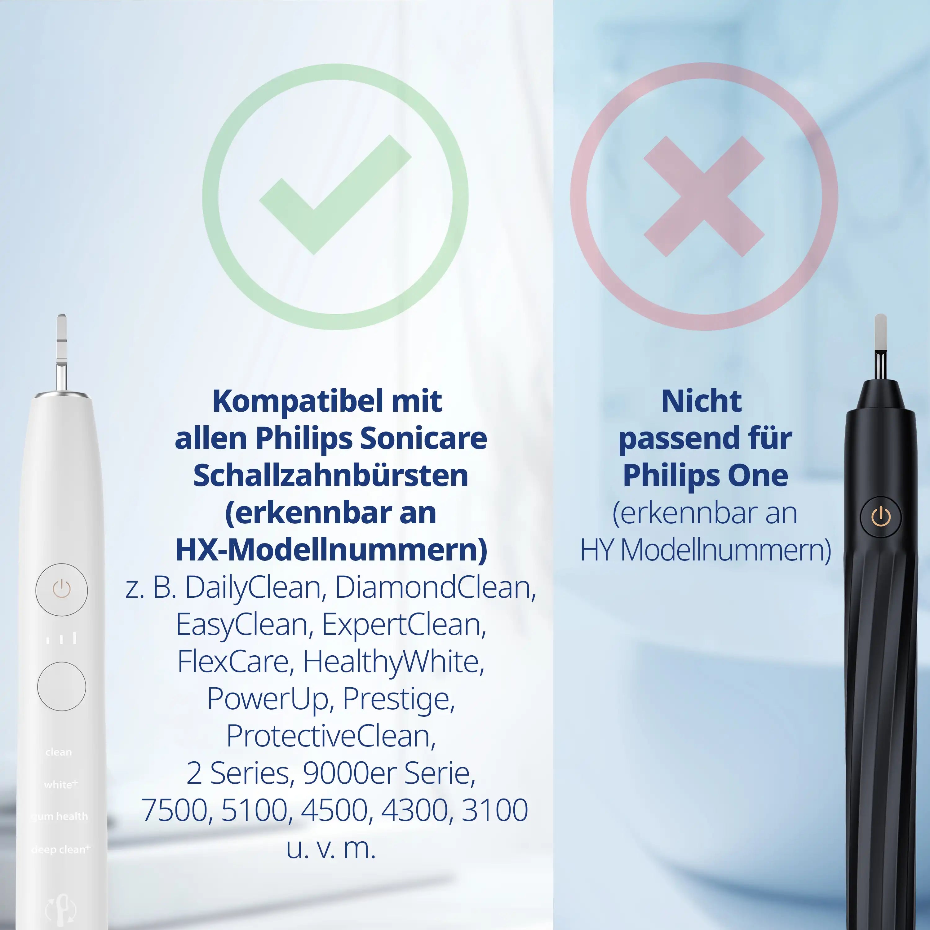 Mini Medium Aufsteckbürsten für Philips Sonicare Proresults | Schwarz