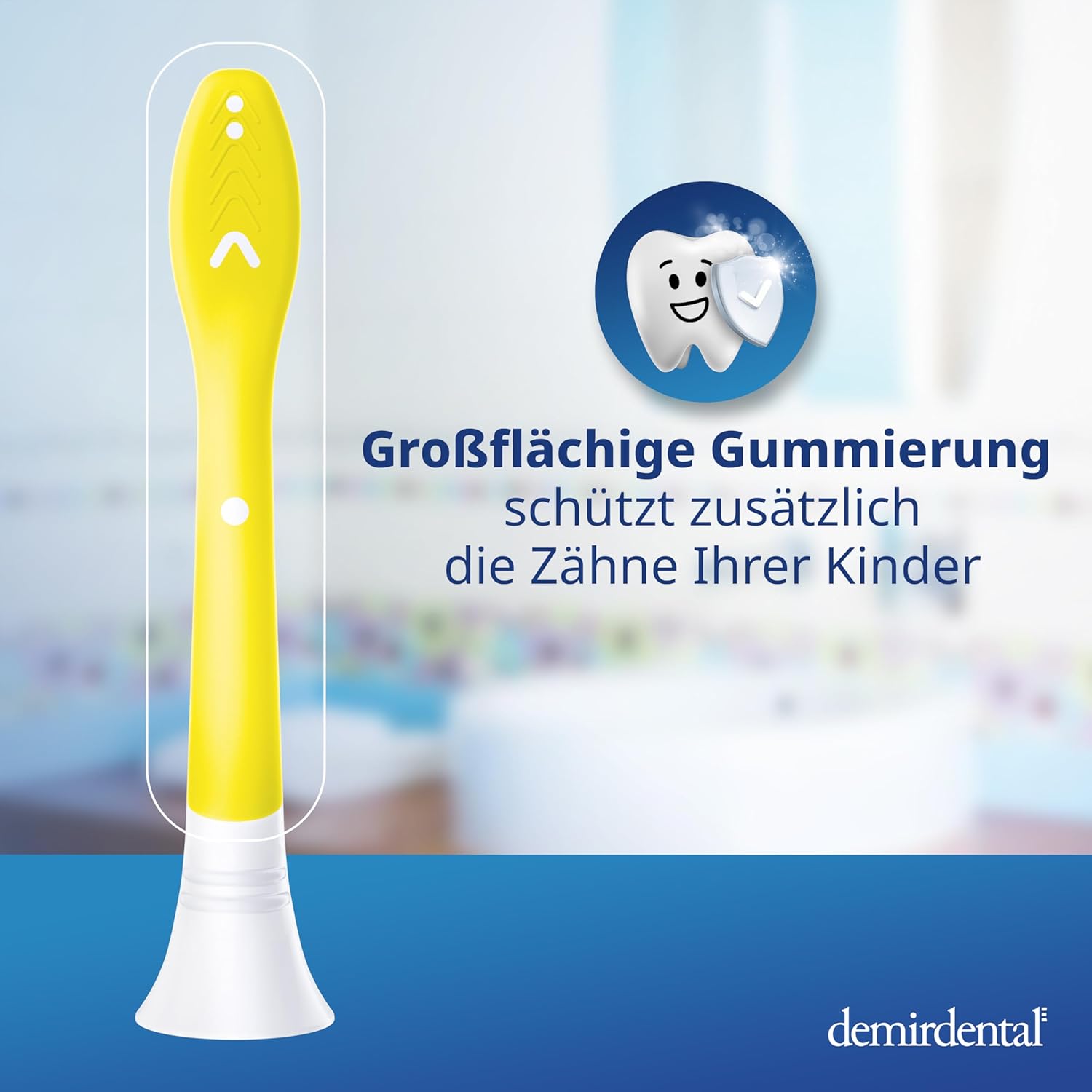 Kinder Aufsteckbürsten für Philips Sonicare Kids | ab 7 Jahren | Gelb