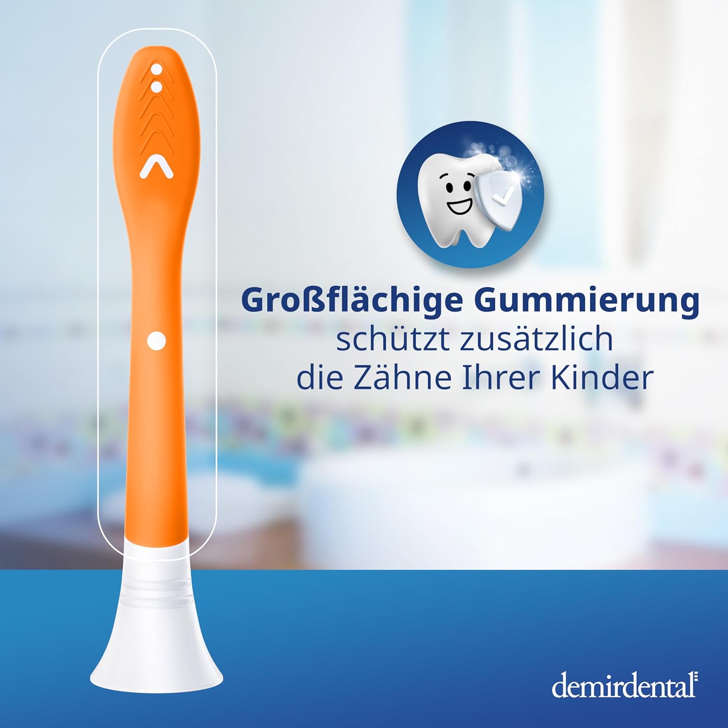 Kinder Aufsteckbürsten für Philips Sonicare Kids | ab 7 Jahren | Orange | 3er Paket