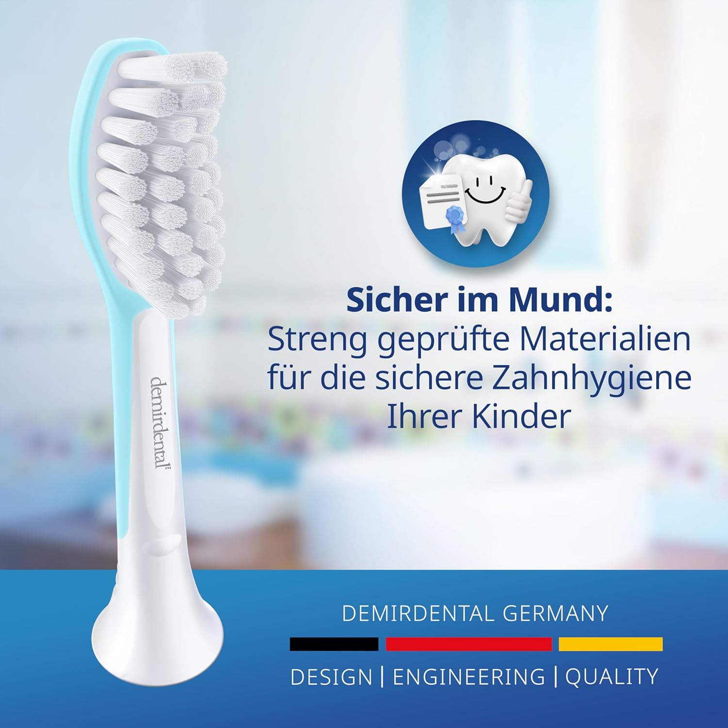 Testine di Ricambio per bambini per Philips Sonicare Kids | da 7 anni | Turchese