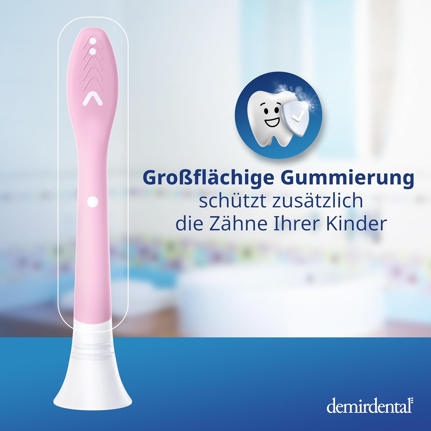 Kinder Aufsteckbürsten für Philips Sonicare Kids | ab 7 Jahren | Rosa