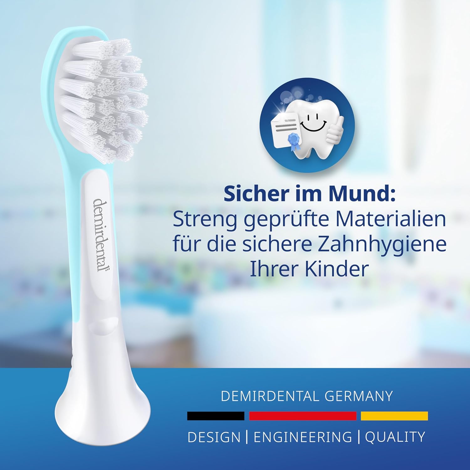 Kinder Aufsteckbürsten für Philips Sonicare Kids | ab 3 Jahren | Türkis