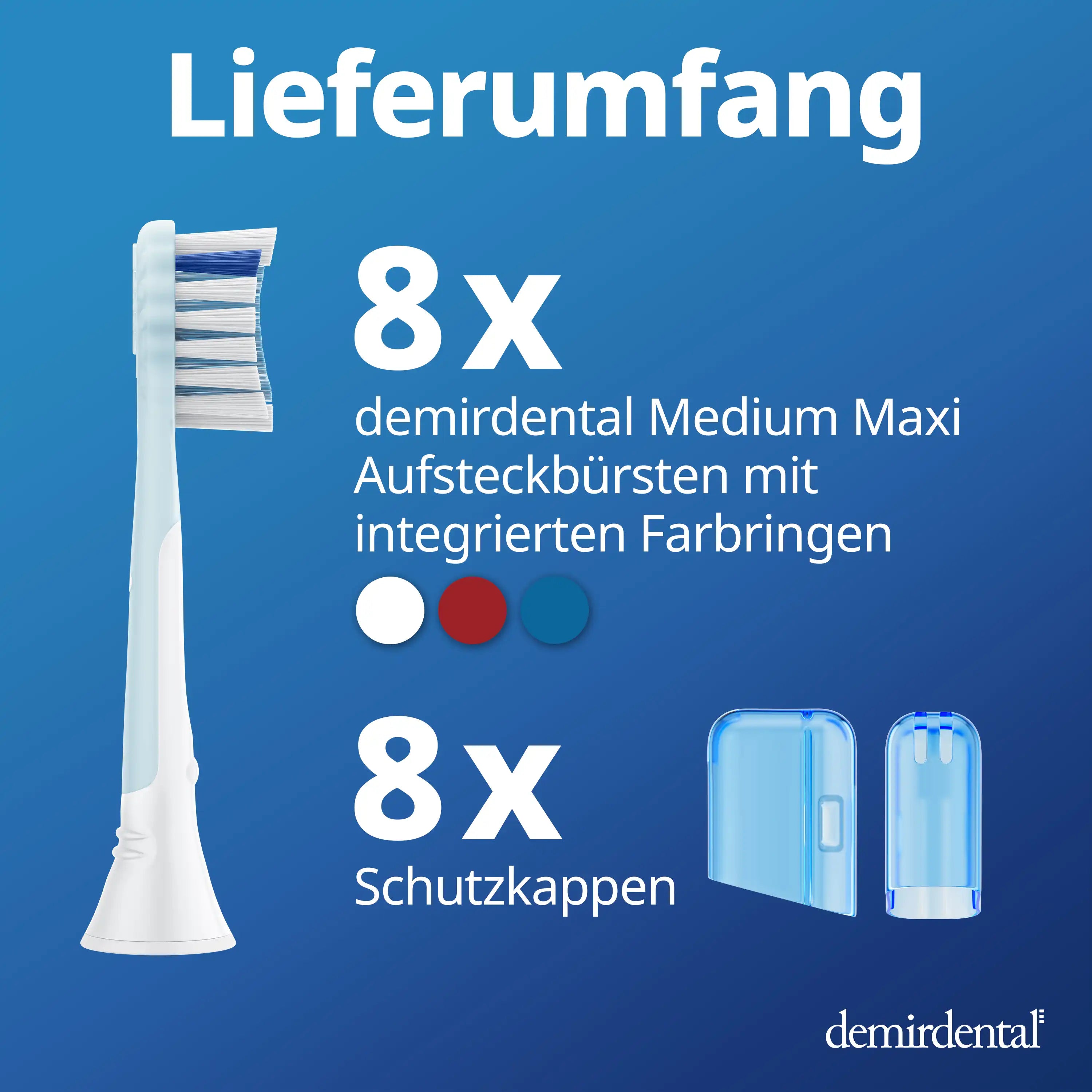 Maxi Medium Ersatzbürsten für Philips Sonicare C3 Premium Plaque Defence | Weiß