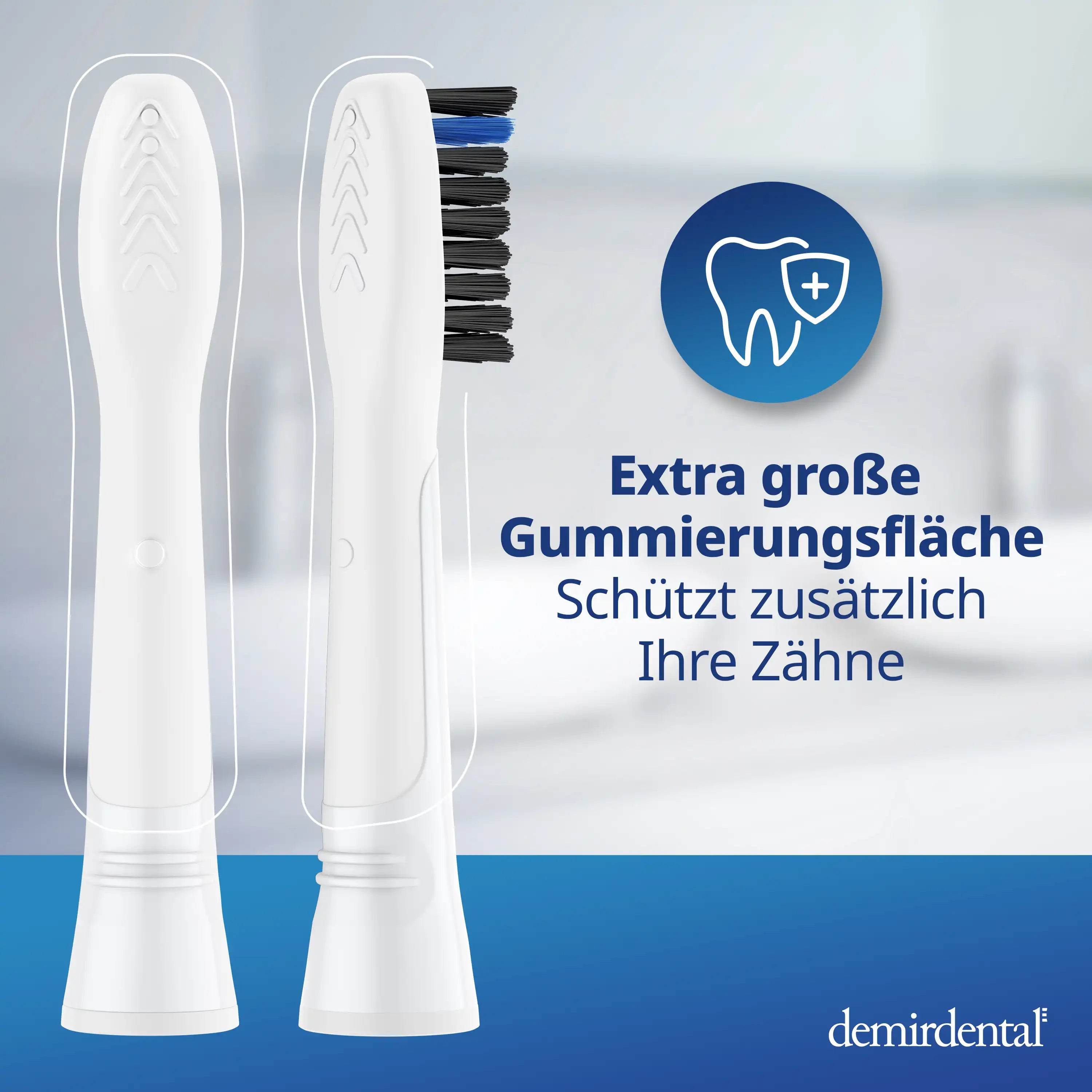 Medium Aufsteckbürsten mit Aktivkohle für Oral-B Pulsonic & Oral B Pulsonic Slim | Luxe | Clean | Weiß
