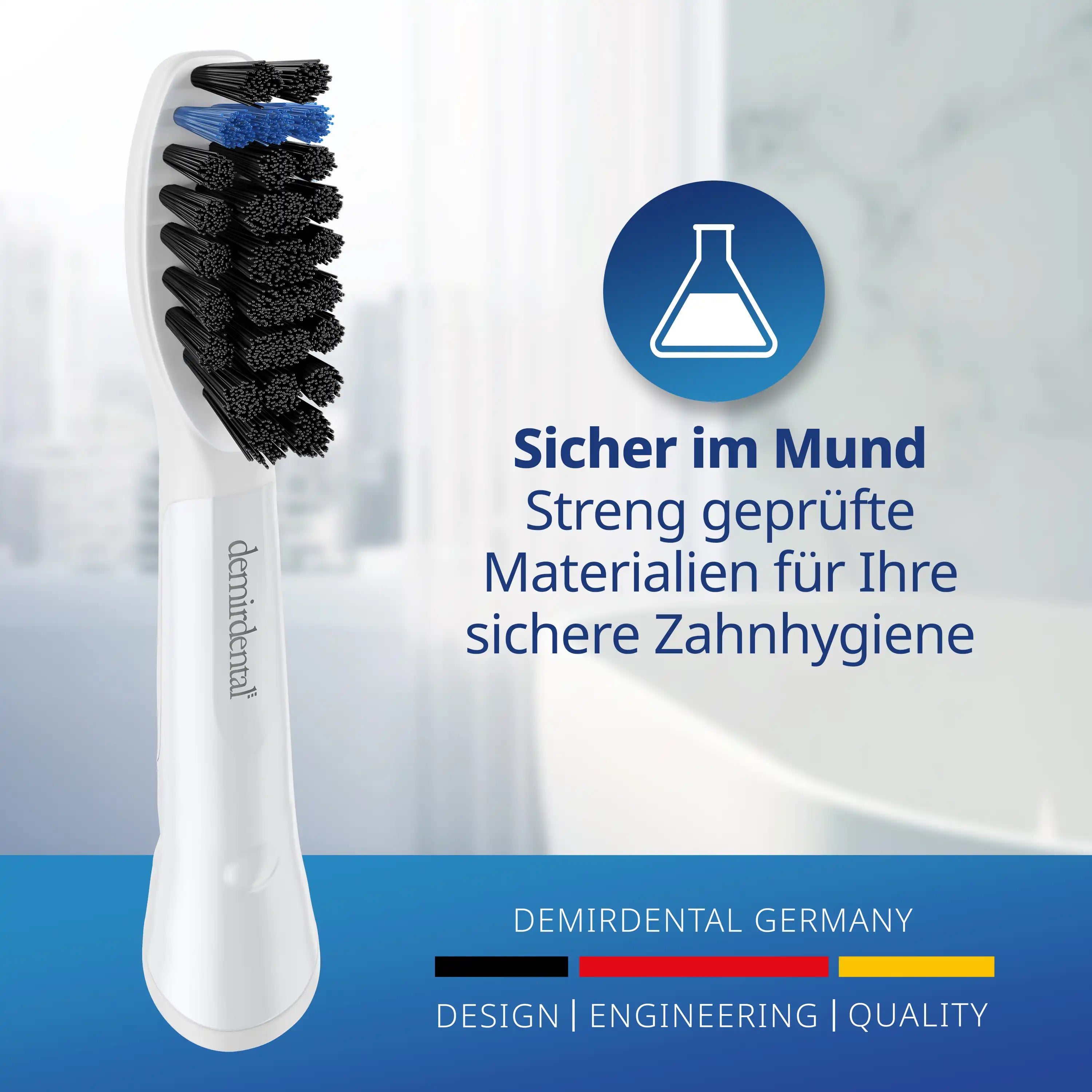 Medium Aufsteckbürsten mit Aktivkohle für Oral-B Pulsonic & Oral B Pulsonic Slim | Luxe | Clean | Weiß