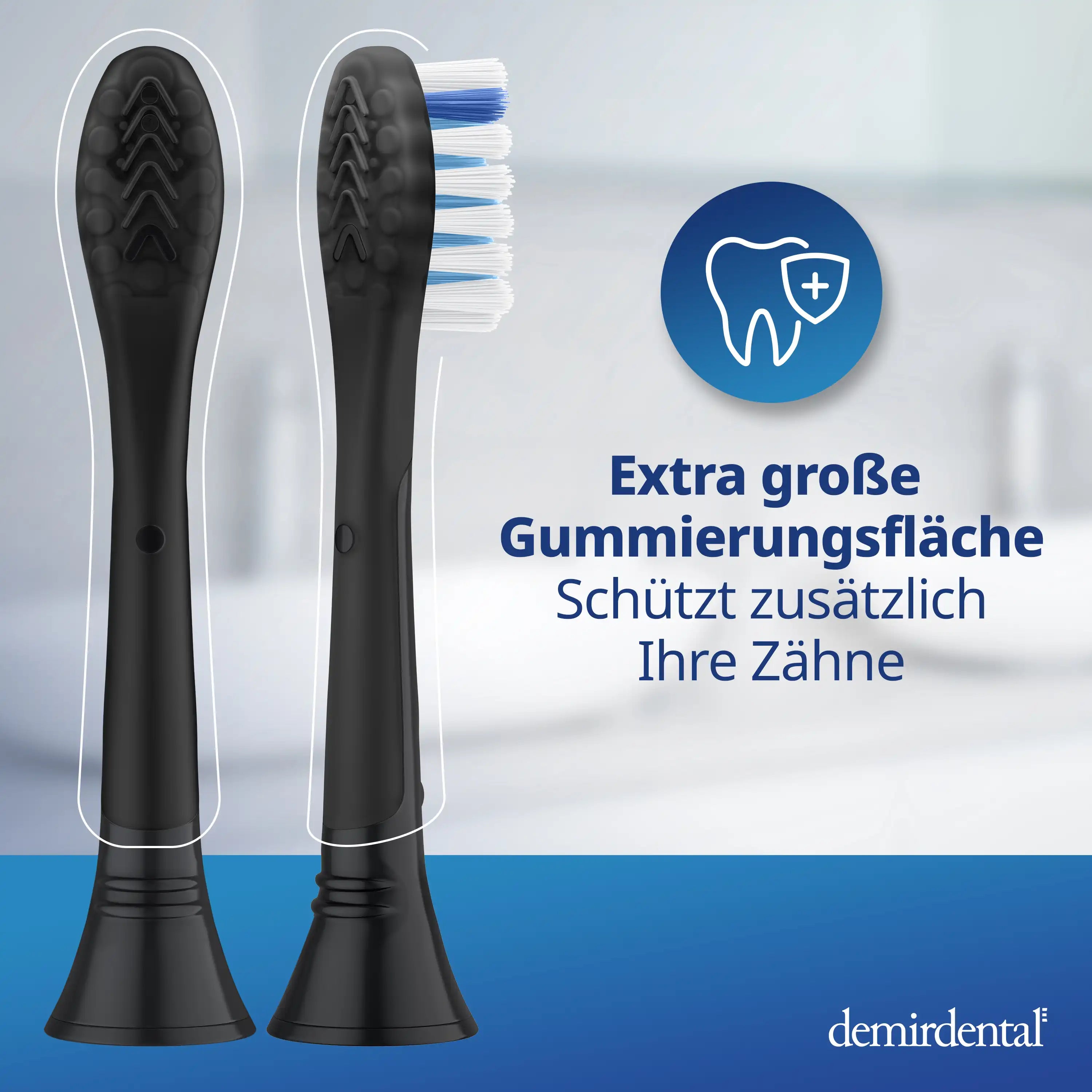 Maxi Medium Ersatzbürsten für Philips Sonicare C3 Premium Plaque Defence | Schwarz