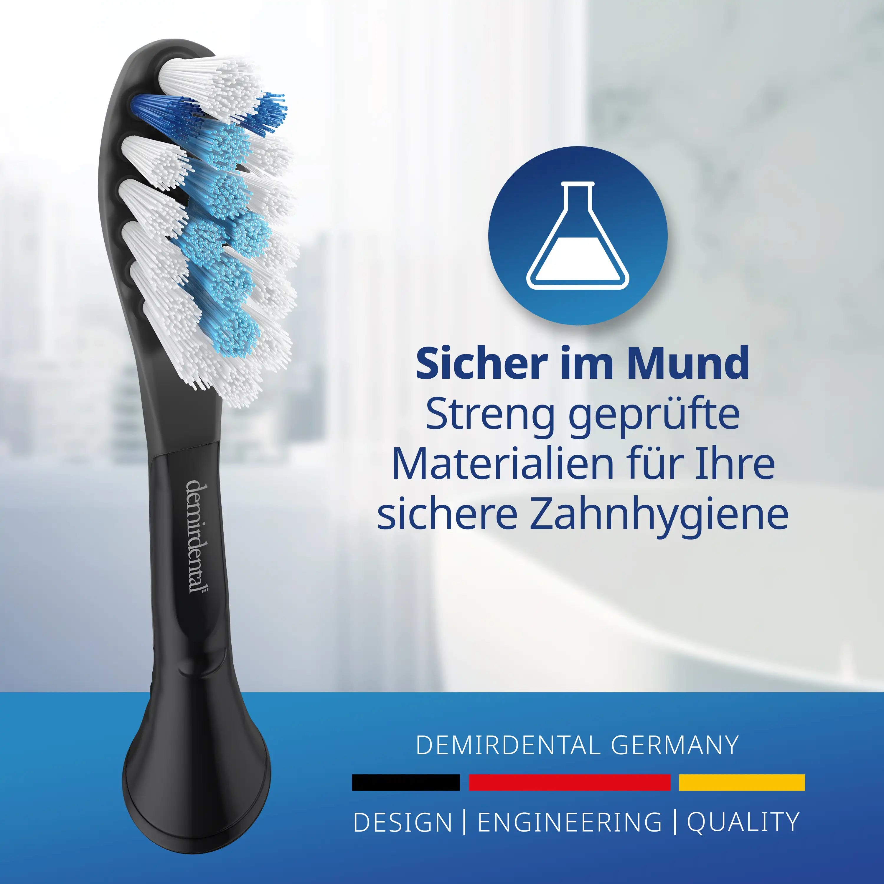 Maxi Medium Ersatzbürsten für Philips Sonicare C3 Premium Plaque Defence | Schwarz