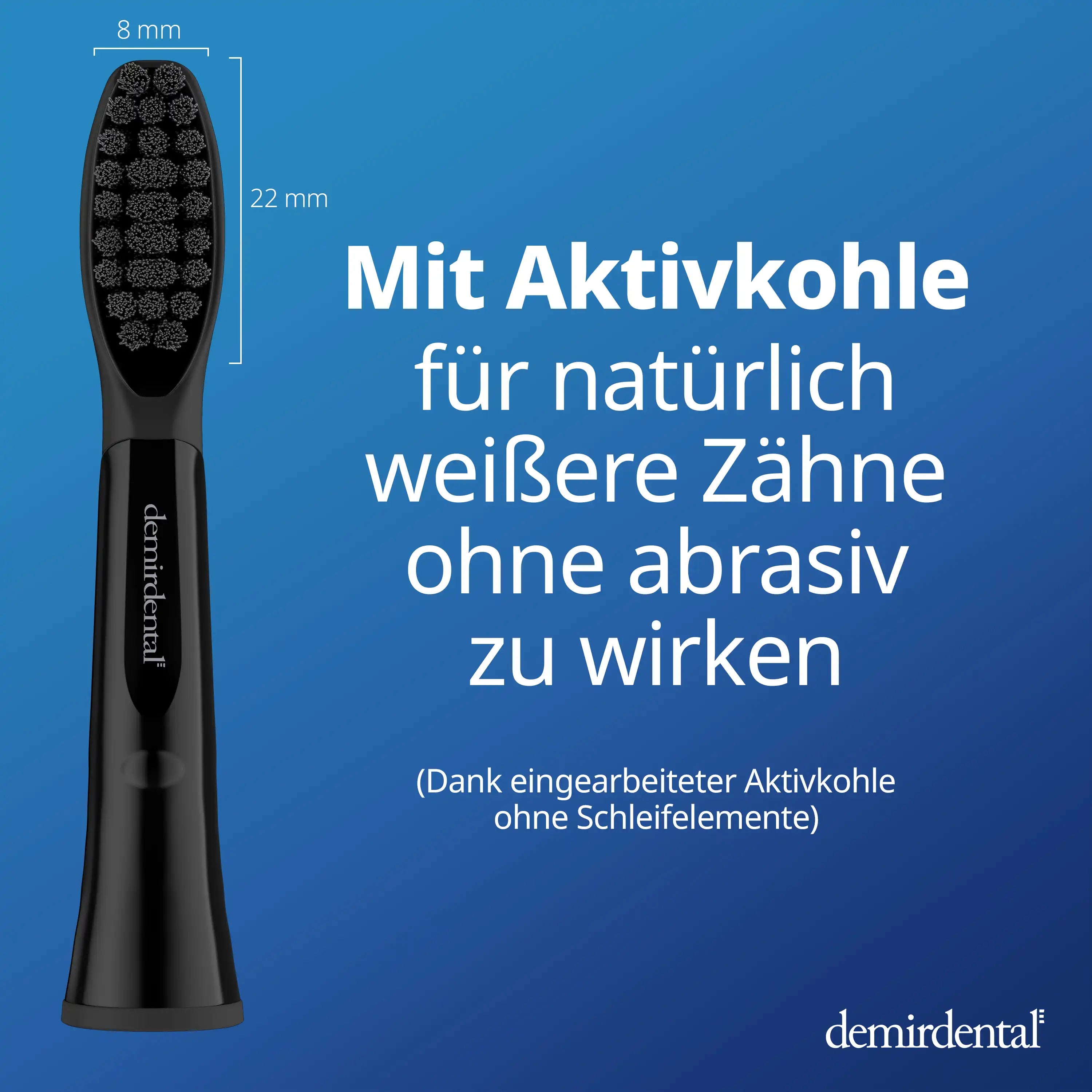 Medium Aufsteckbürsten mit Aktivkohle für Oral-B Pulsonic & Oral B Pulsonic Slim | Luxe | Clean | Schwarz