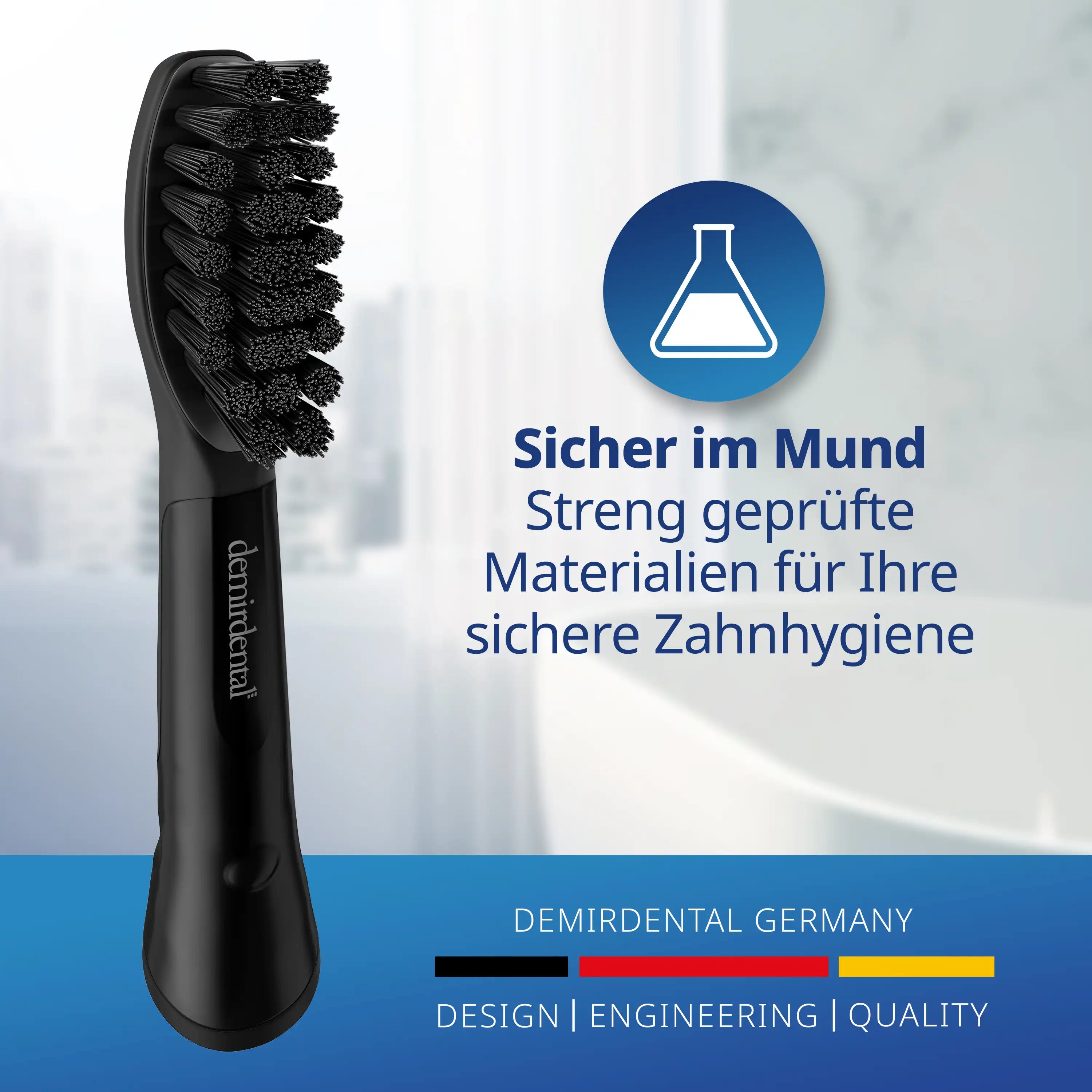 Medium Aufsteckbürsten mit Aktivkohle für Oral-B Pulsonic & Oral B Pulsonic Slim | Luxe | Clean | Schwarz