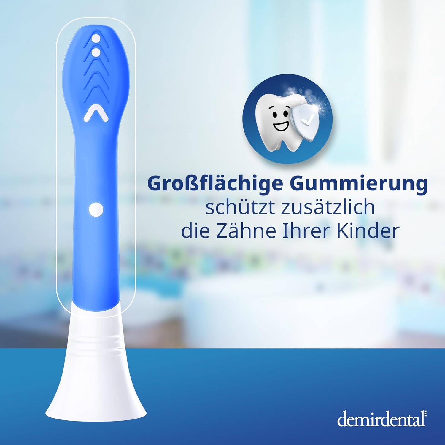 Kinder Aufsteckbürsten für Philips Sonicare Kids | ab 3 Jahren | Dunkelblau | 3er Paket