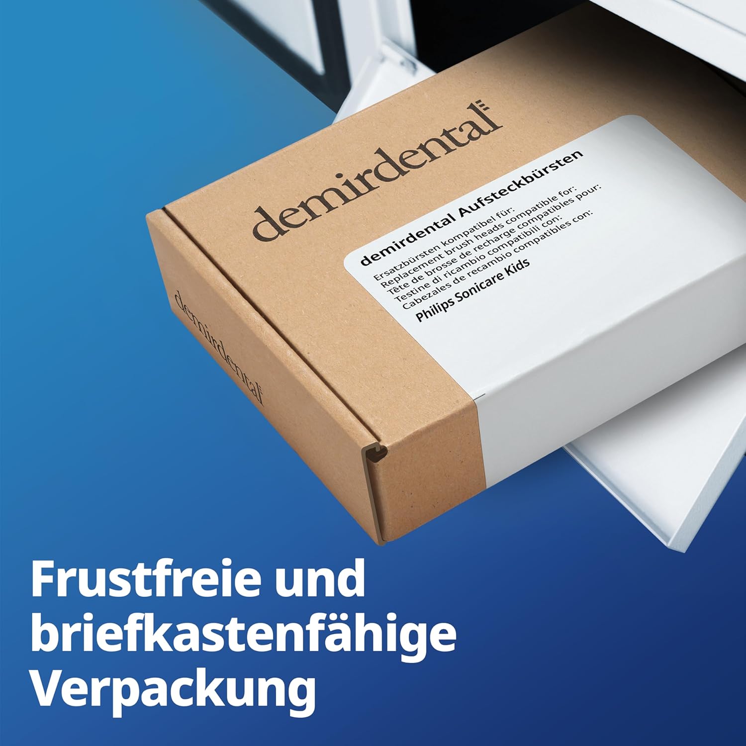 Kinder Aufsteckbürsten für Philips Sonicare Kids | ab 3 Jahren | Dunkelblau | 3er Paket