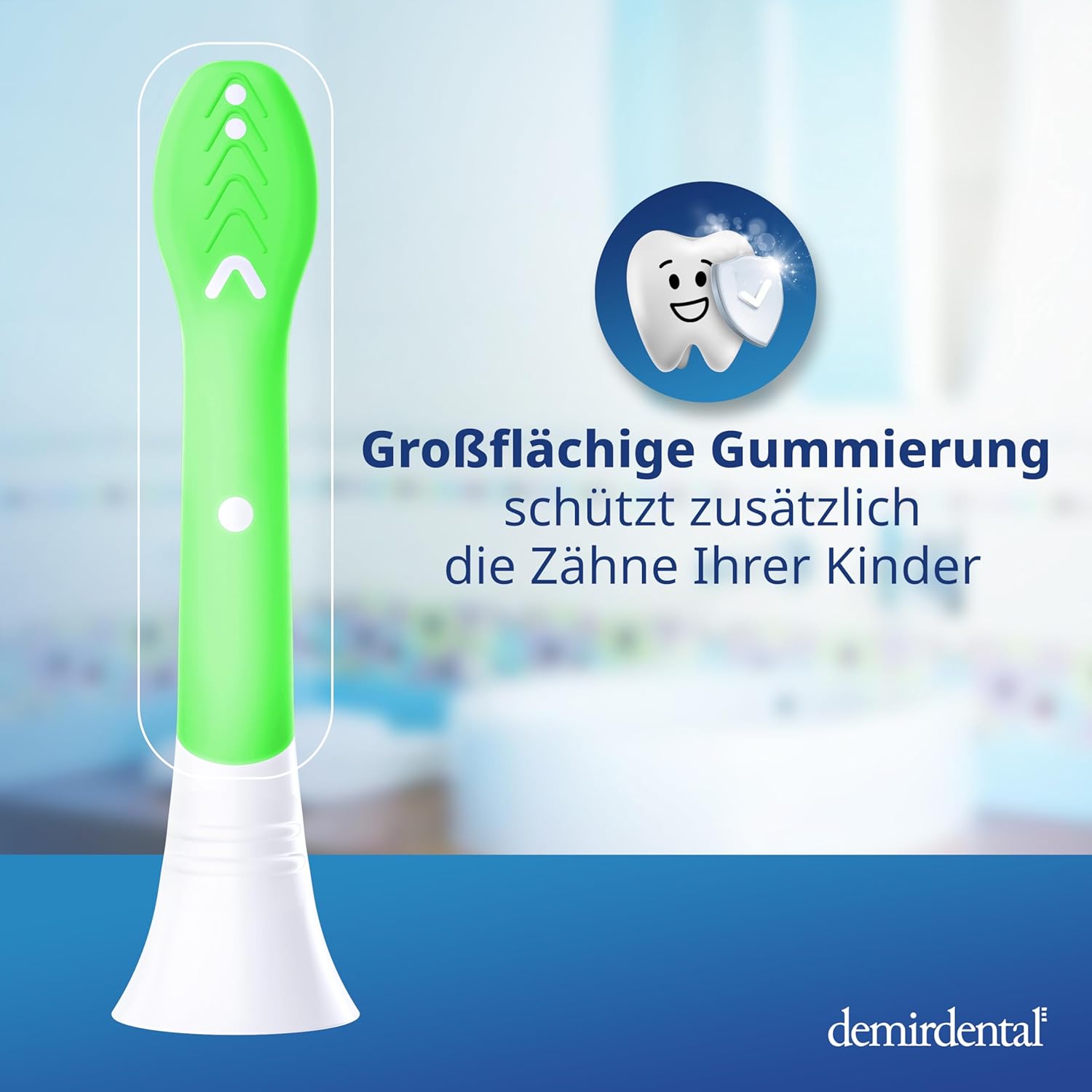 Testine di Ricambio per bambini per Philips Sonicare Kids | da 3 anni | Verde | 3 pcs