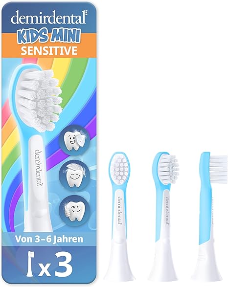Kinder Aufsteckbürsten für Philips Sonicare Kids | ab 3 Jahren | Hellblau