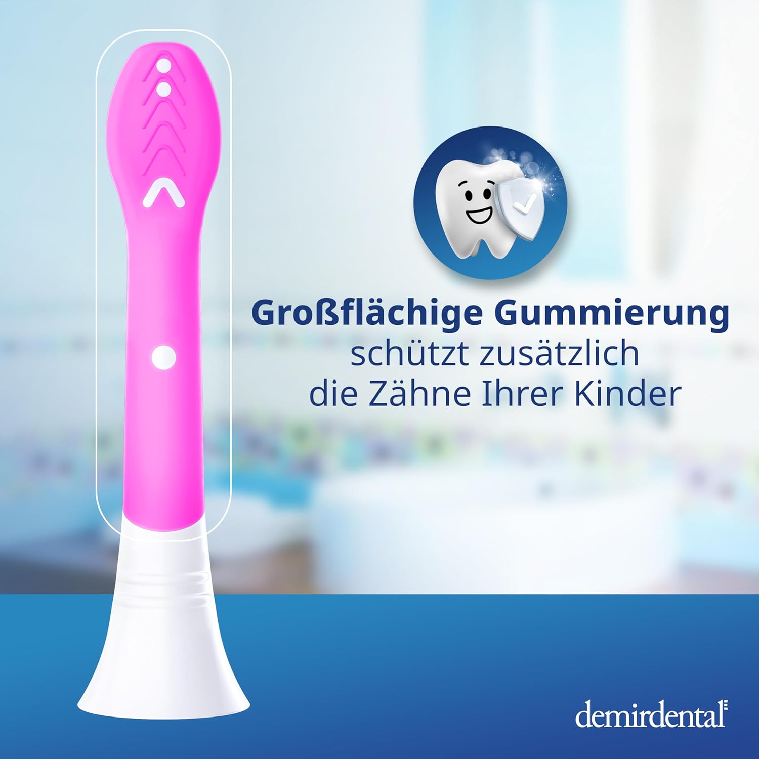 Kinder Aufsteckbürsten für Philips Sonicare Kids | ab 3 Jahren | Magenta