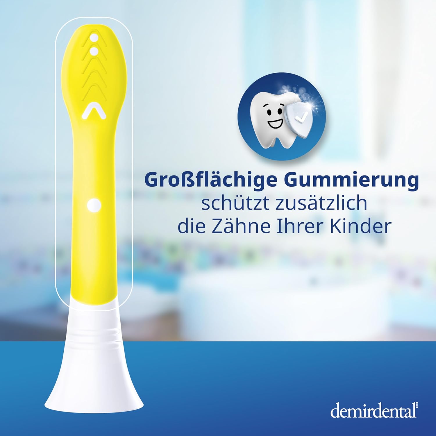 Testine di Ricambio per bambini per Philips Sonicare Kids | da 3 anni | Giallo | 3 pcs