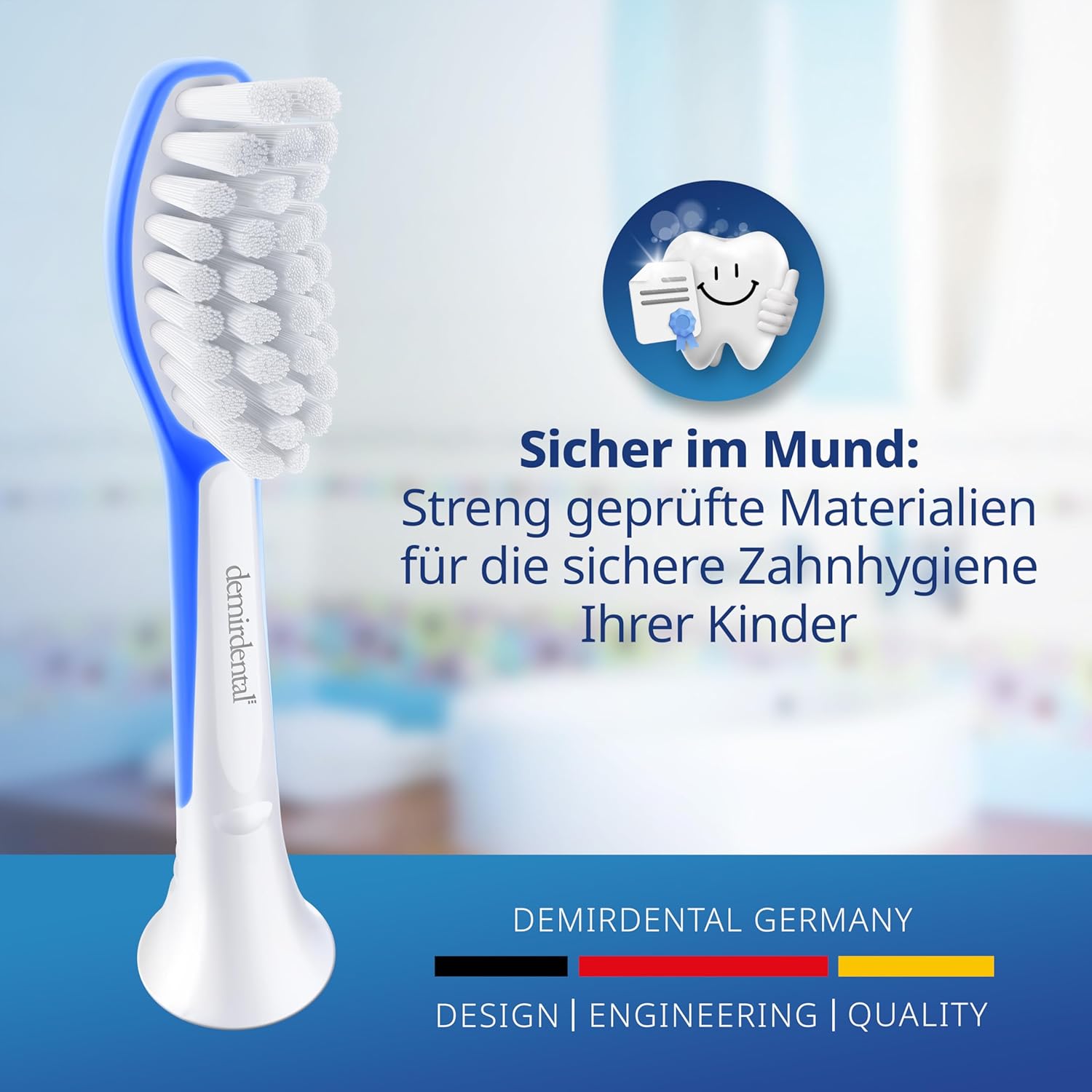 Kinder Aufsteckbürsten für Philips Sonicare Kids | ab 7 Jahren | Dunkelblau
