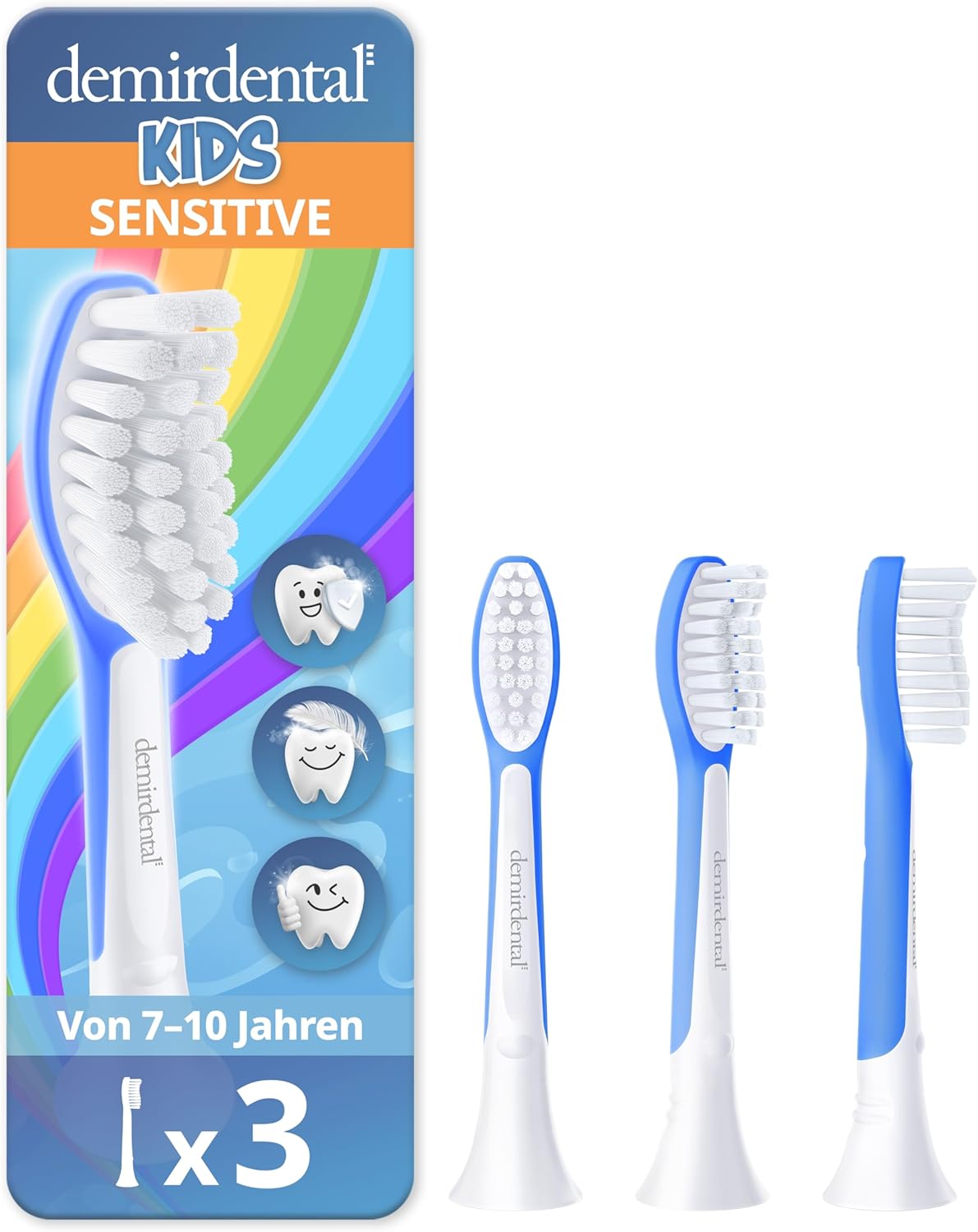 Kinder Aufsteckbürsten für Philips Sonicare Kids | ab 7 Jahren | Dunkelblau