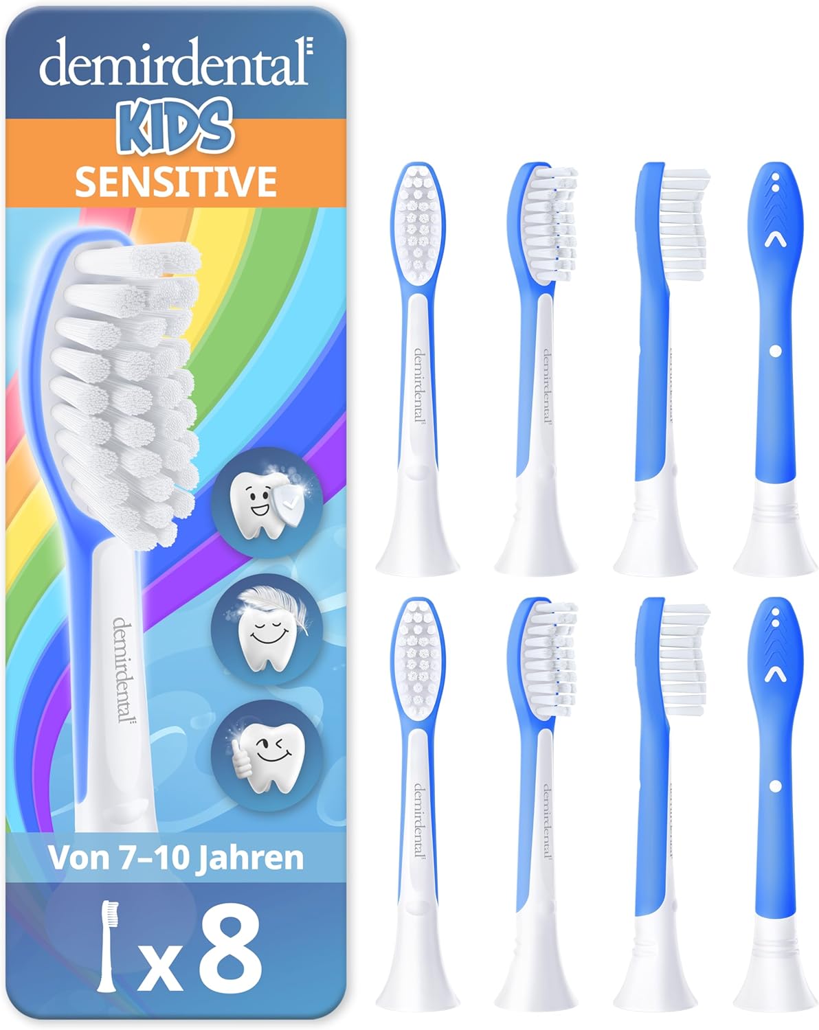 Kinder Aufsteckbürsten für Philips Sonicare Kids | ab 7 Jahren | Dunkelblau