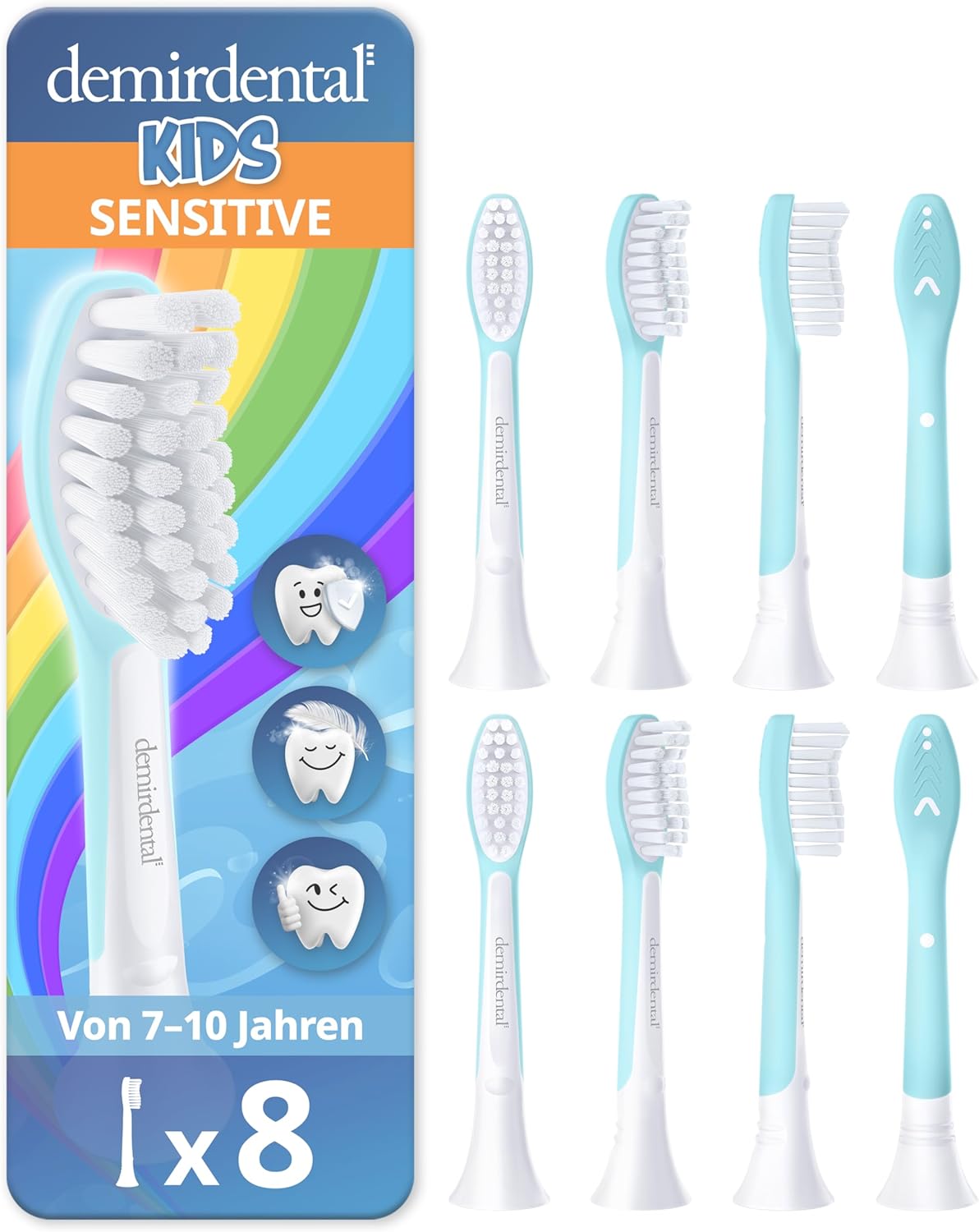 Testine di Ricambio per bambini per Philips Sonicare Kids | da 7 anni | Turchese