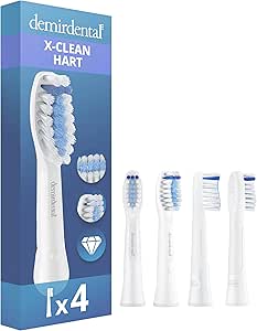 Harte Extra Clean Aufsteckbürsten für Oral-B Pulsonic & Oral B Pulsonic Slim | Luxe | Clean