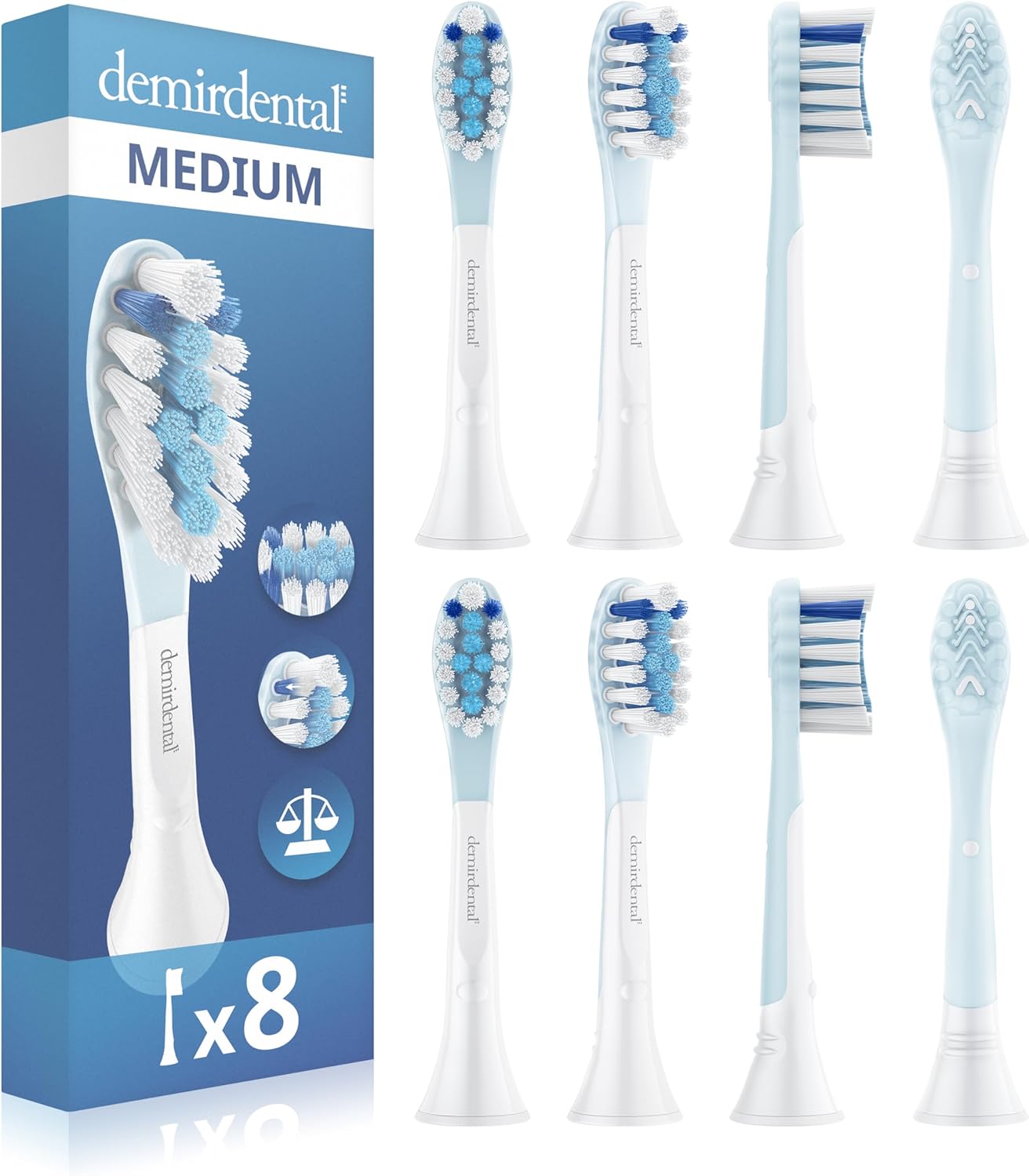 Maxi Medium Ersatzbürsten für Philips Sonicare C3 Premium Plaque Defence | Weiß