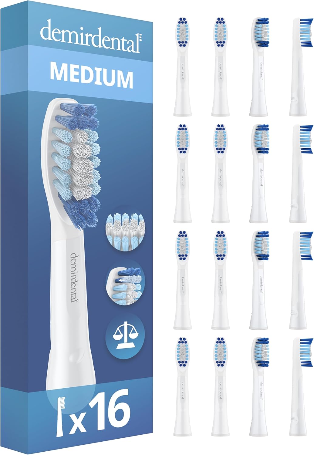 Medium Aufsteckbürsten für Oral-B Pulsonic & Oral B Pulsonic Slim | Luxe | Clean