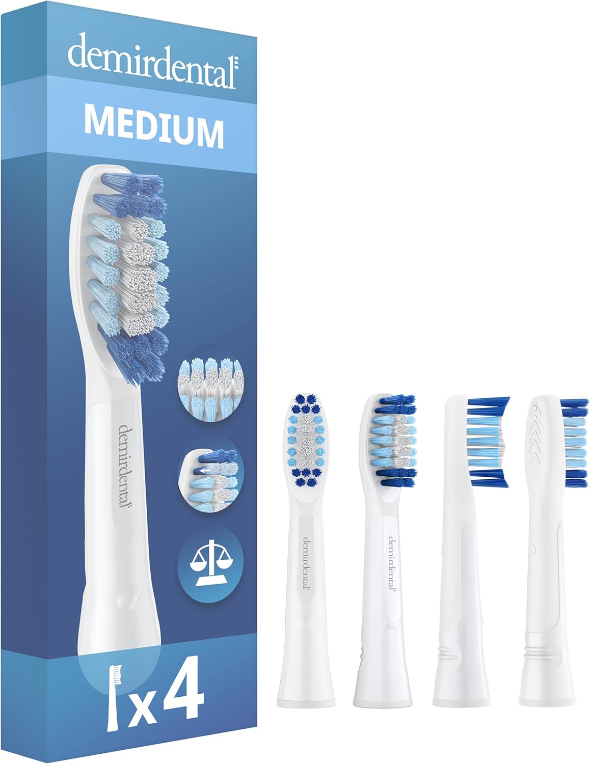 Medium Aufsteckbürsten für Oral-B Pulsonic & Oral B Pulsonic Slim | Luxe | Clean