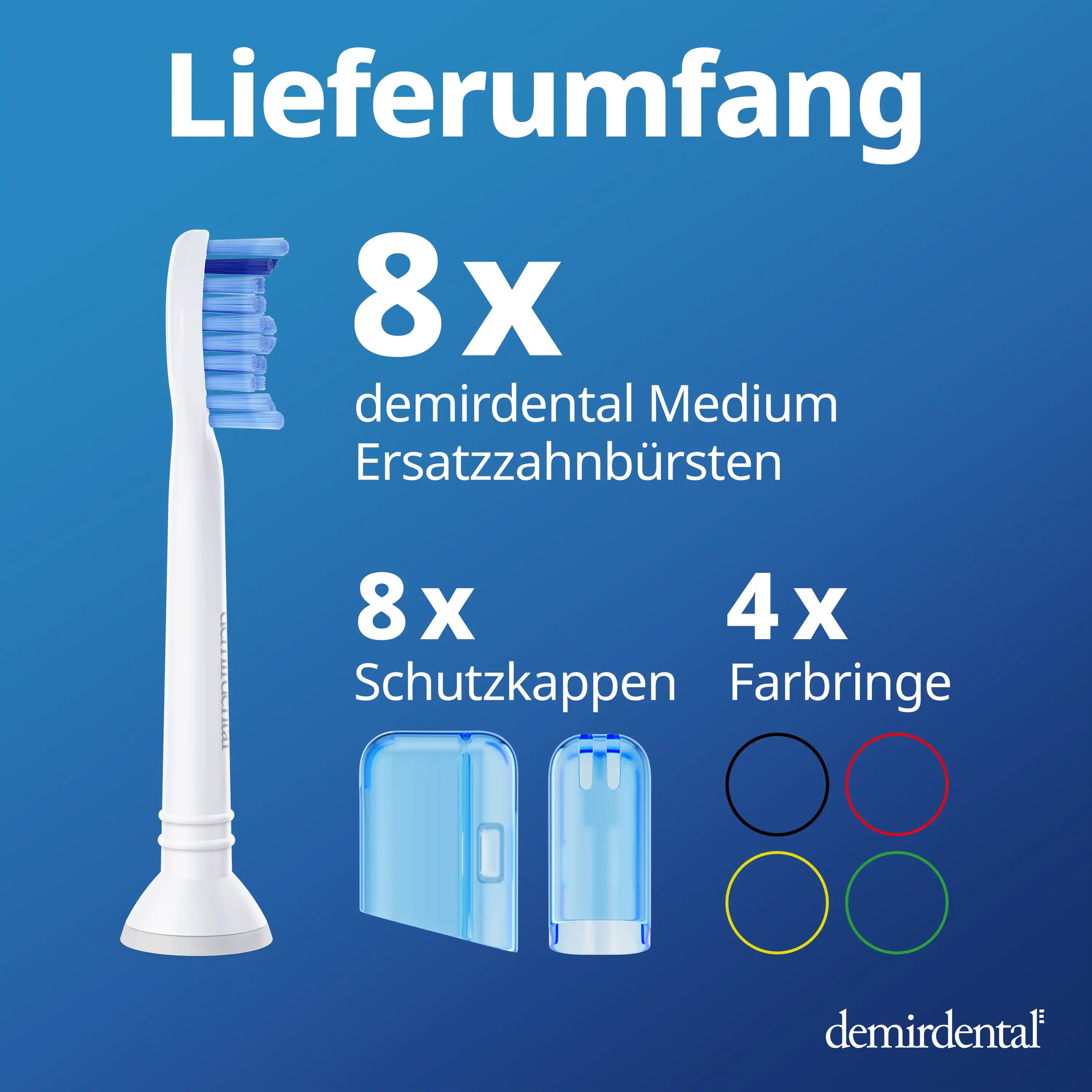 Medium Aufsteckbürsten für Philips Sonicare Proresults | Weiß
