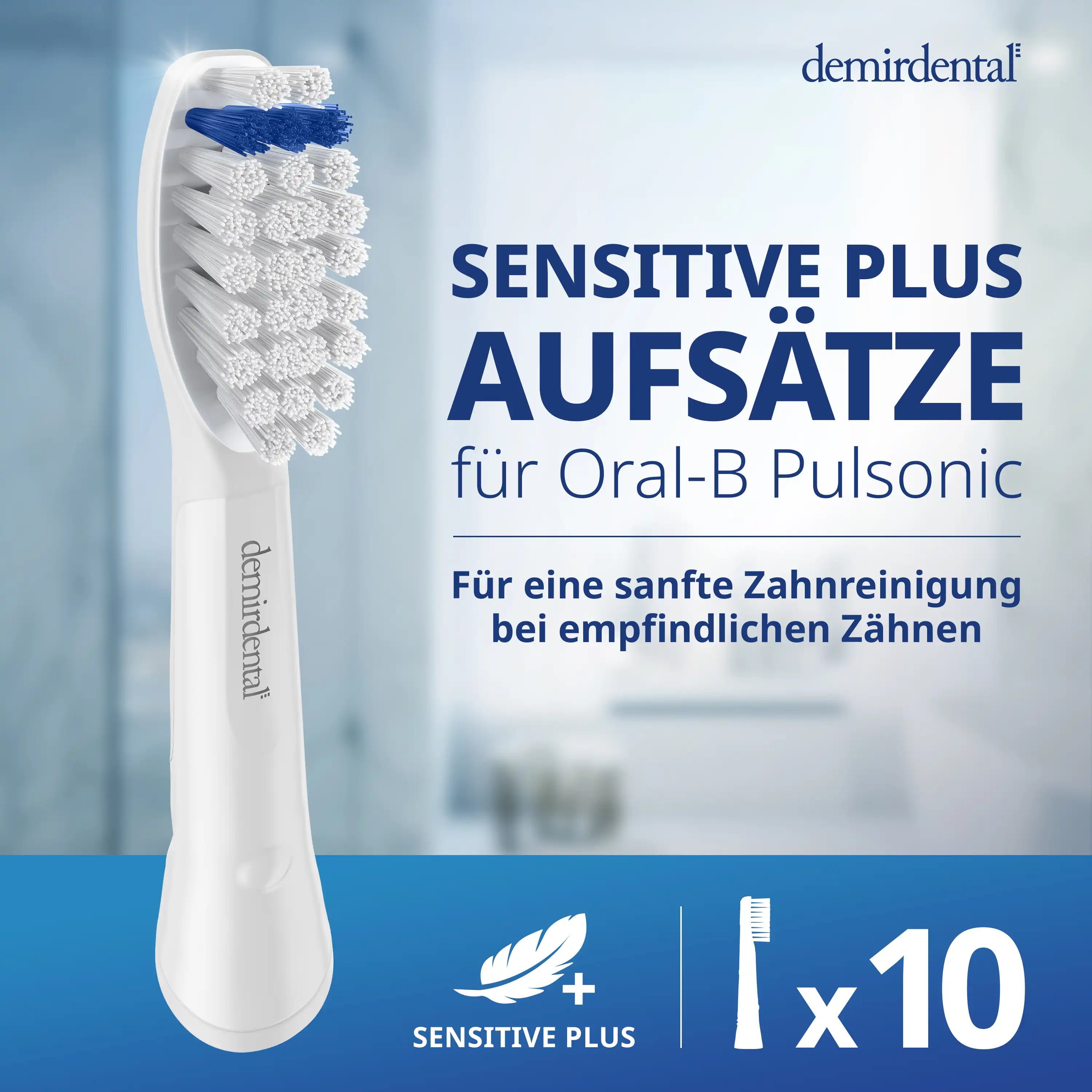 Sensitive Plus Aufsteckbürsten für Oral-B Pulsonic & Oral B Pulsonic Slim | Luxe | Clean