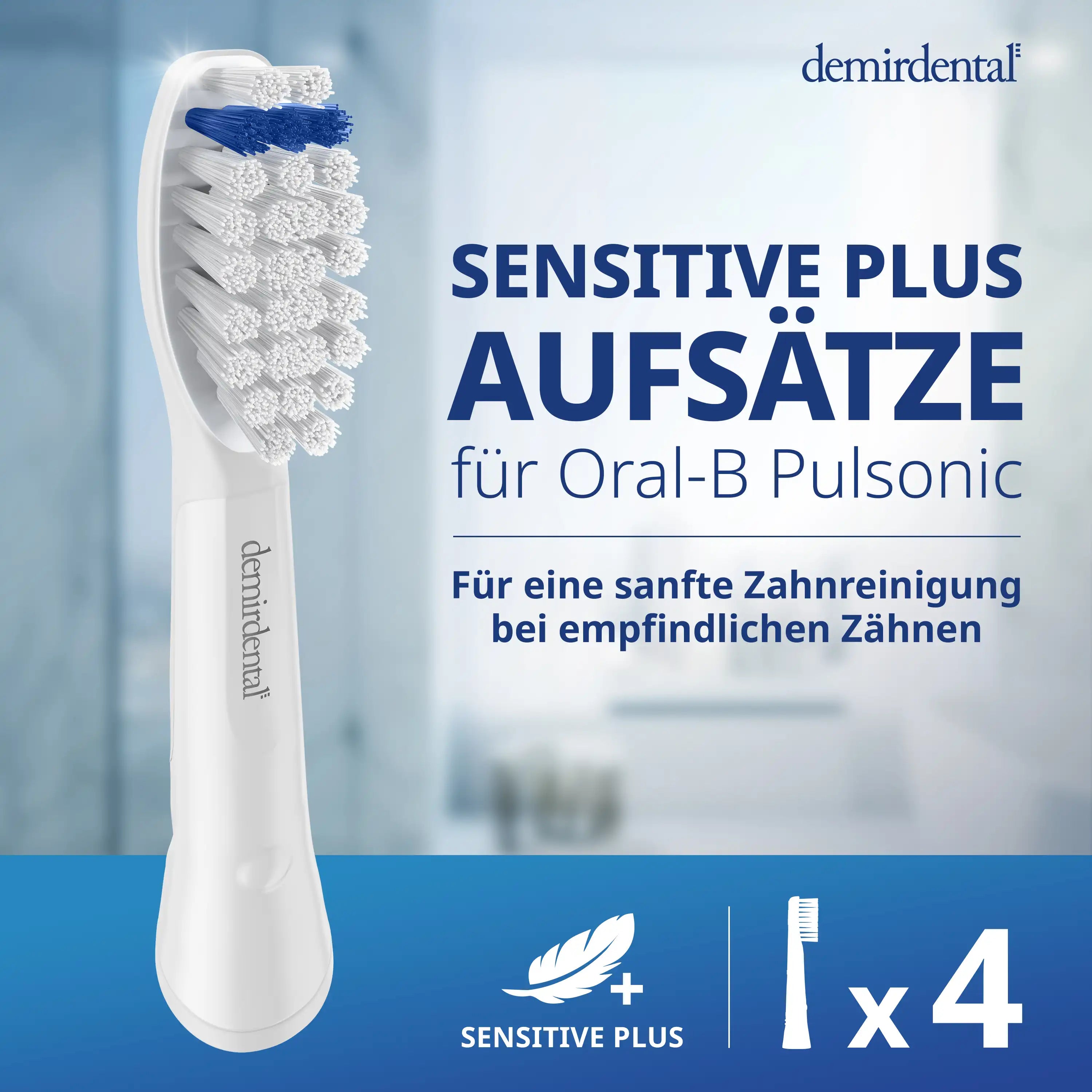 Sensitive Plus Aufsteckbürsten für Oral-B Pulsonic & Oral B Pulsonic Slim | Luxe | Clean