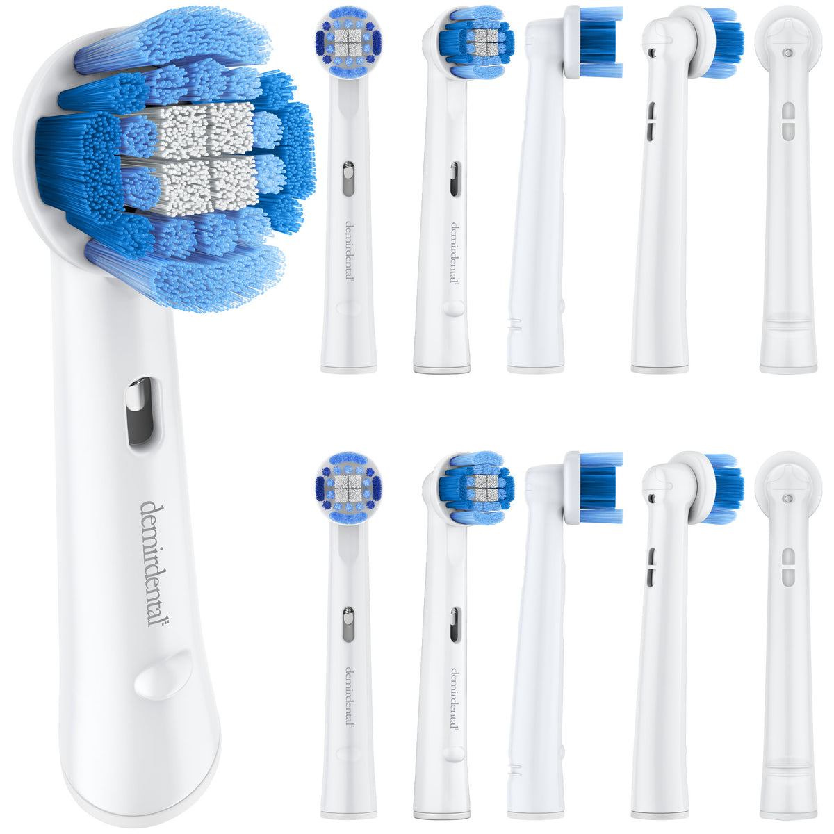 Lot De 10 Têtes De Brosse à Dent Demirdental Medium - Compatible Oral-B Pulsonic Slim
