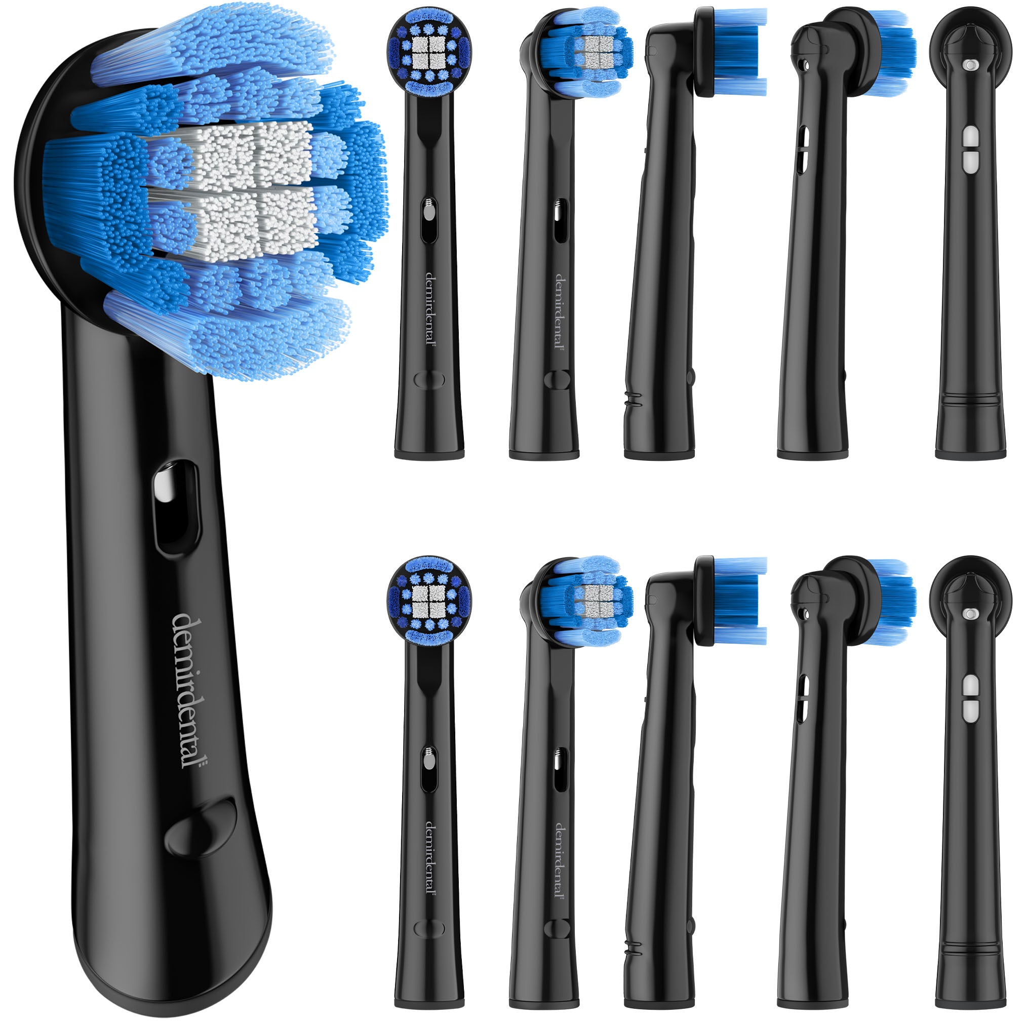 Medium Aufsteckbürsten für Oral-B Rundköpfe rotierend #farbe_schwarz