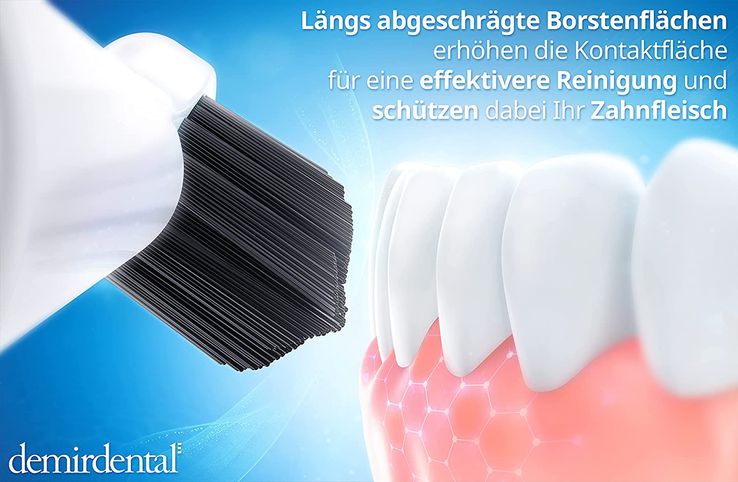 Medium Aufsteckbürsten mit Aktivkohle für Philips Sonicare | Weiß