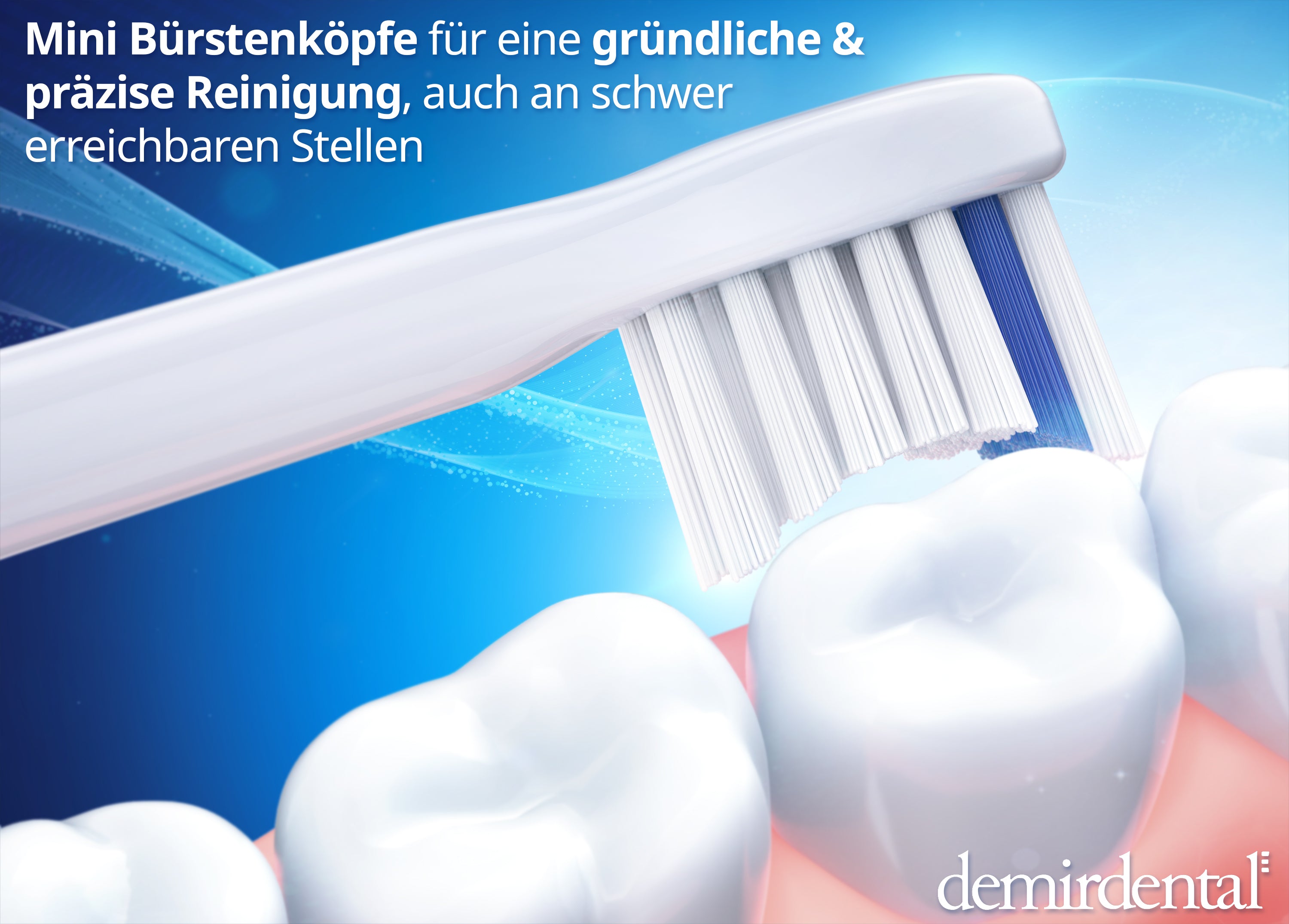 Harte Mini Aufsteckbürsten mit Aktivkohle für Philips Sonicare | Weiß