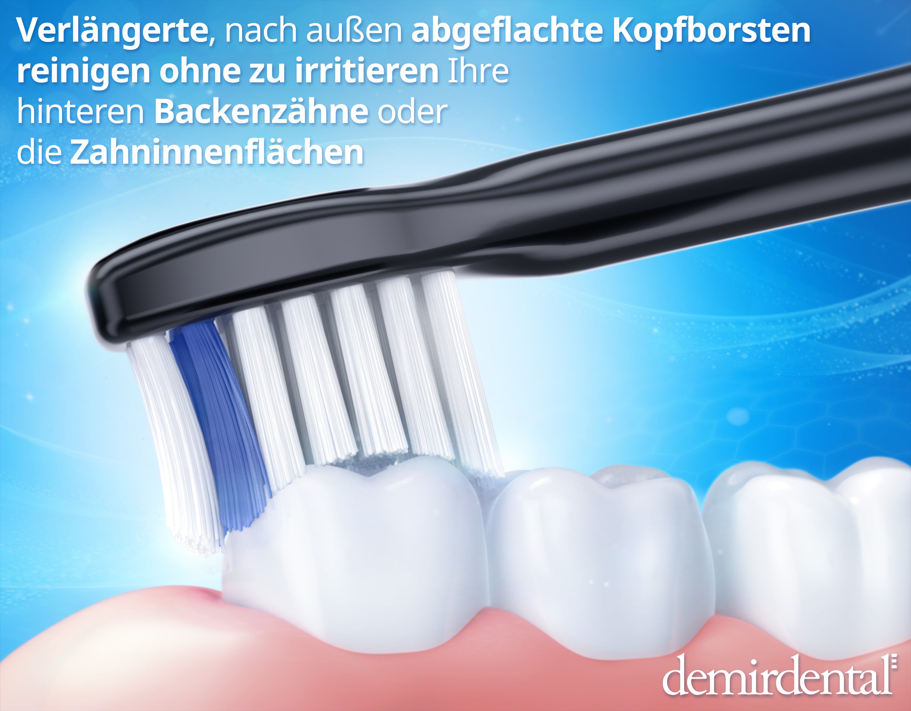 Harte Mini Aufsteckbürsten mit Aktivkohle für Philips Sonicare | Schwarz