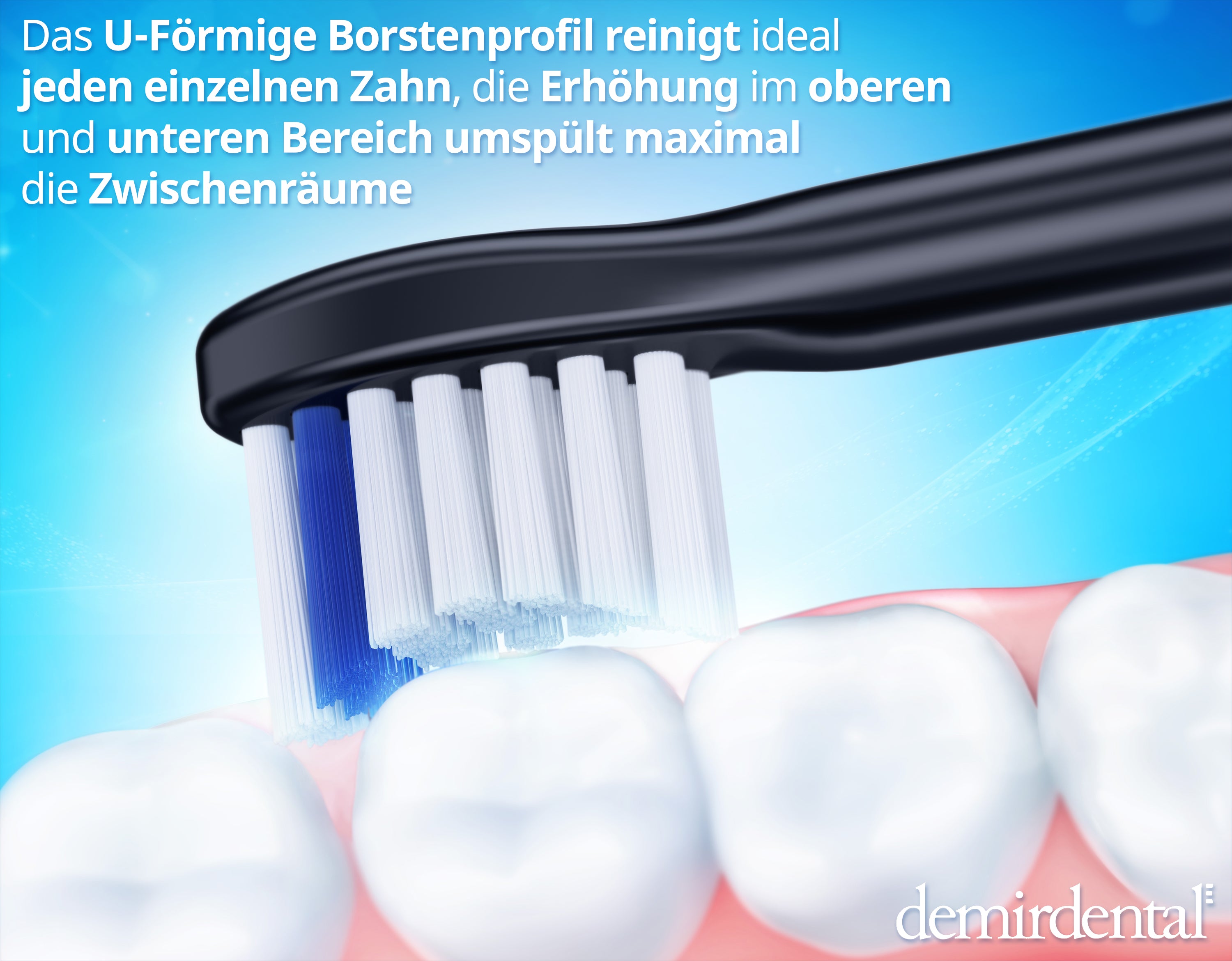 Harte Mini Aufsteckbürsten mit Aktivkohle für Philips Sonicare | Schwarz